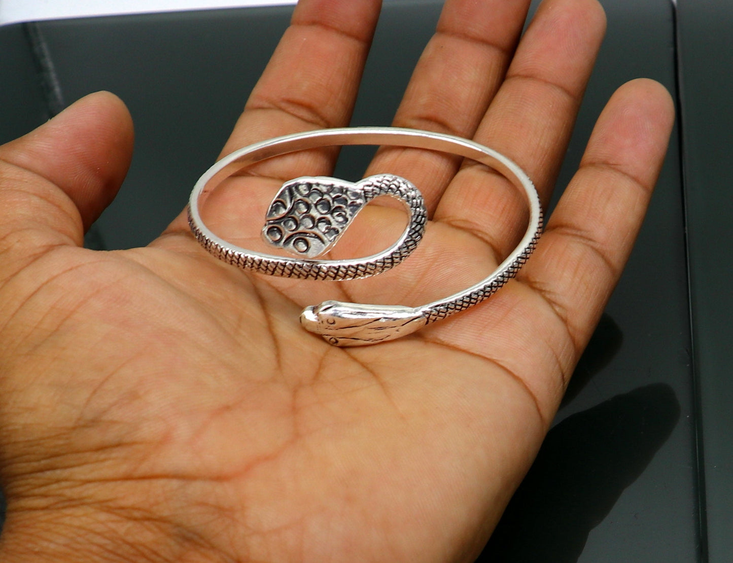 925 sterling silver customized snake style cuff bracelet adjustable bangle, fabulous wedding brides collection, best gifting jewelry nssk336 - TRIBAL ORNAMENTS