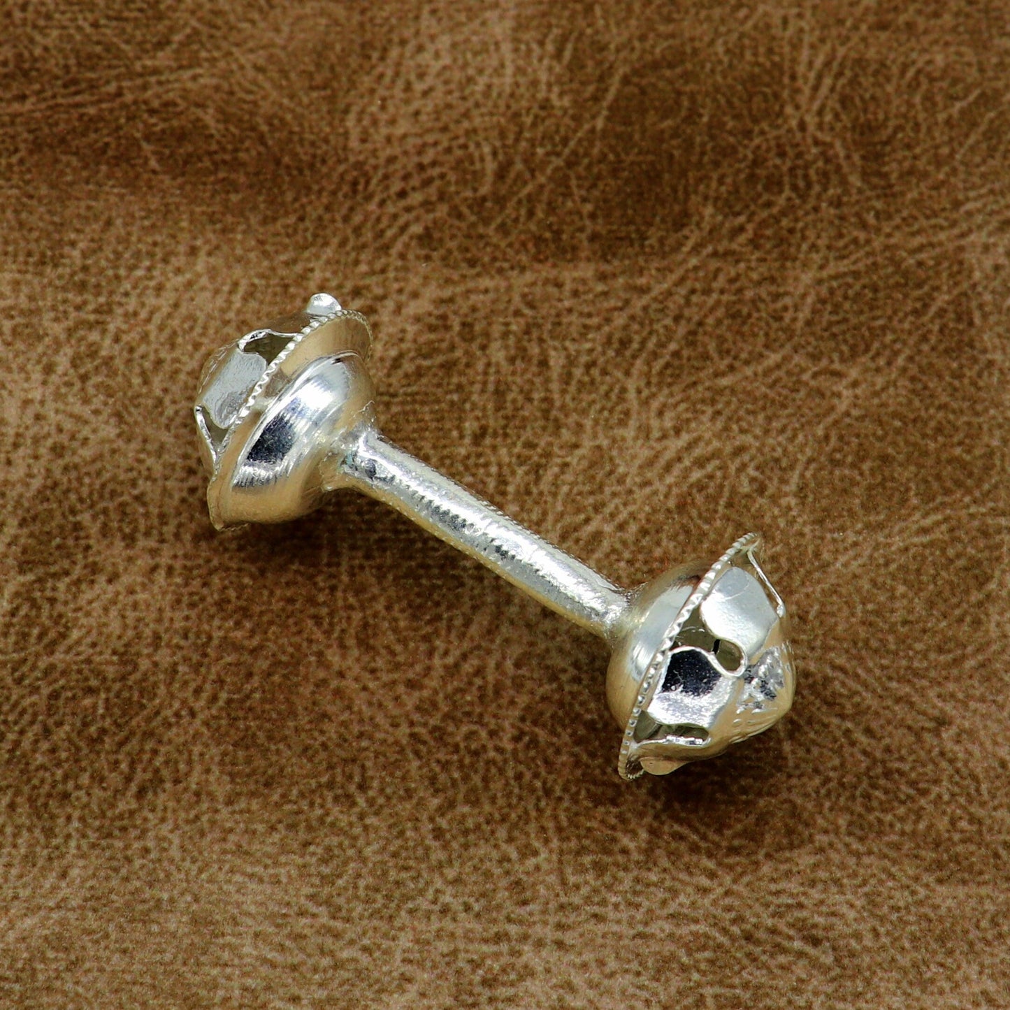 Vintage antique style handmade design new born baby gifting bells toy, baby krishna gifting toy, gift to idol krishna, silver article su196 - TRIBAL ORNAMENTS