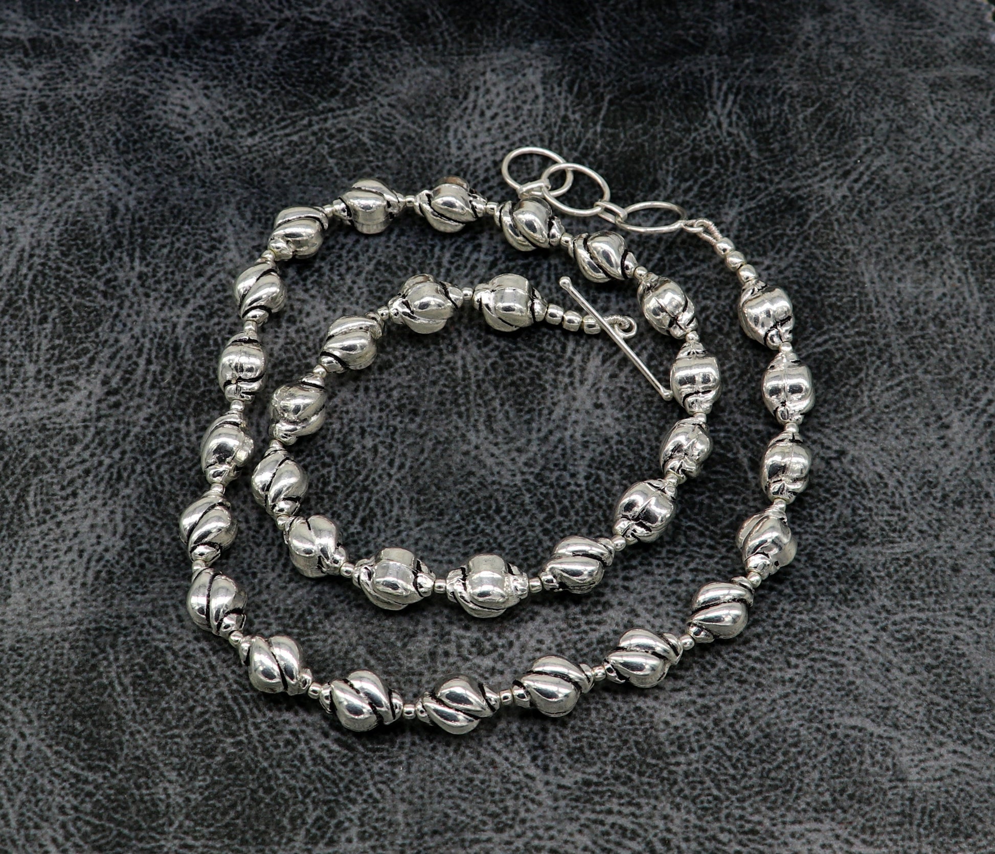 925 sterling silver customized vintage design beaded necklace, trendy stylish gorgeous wedding brides jewelry, best choker necklace nec137 - TRIBAL ORNAMENTS