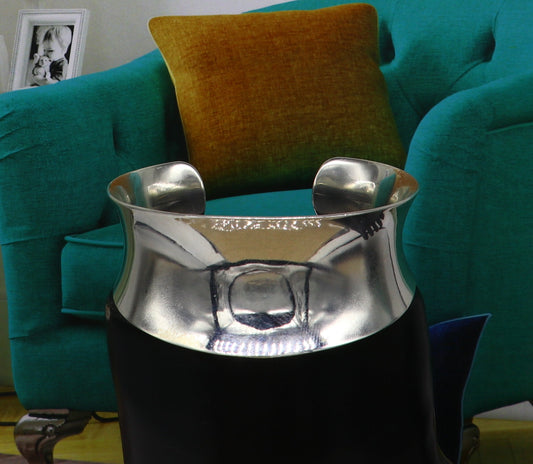 925 fine sterling silver fabulous bright shiny curved bracelet, new trendy modern fancy Bollywood style elegant cuff bangle bracelet cuff34 - TRIBAL ORNAMENTS