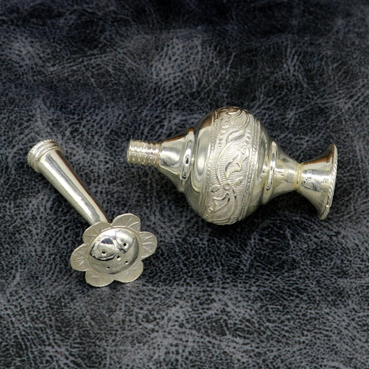 925 sterling silver customized design silver spray bottle, silver perfume bottle, royal style spray article, puja utensils, best gift su165 - TRIBAL ORNAMENTS