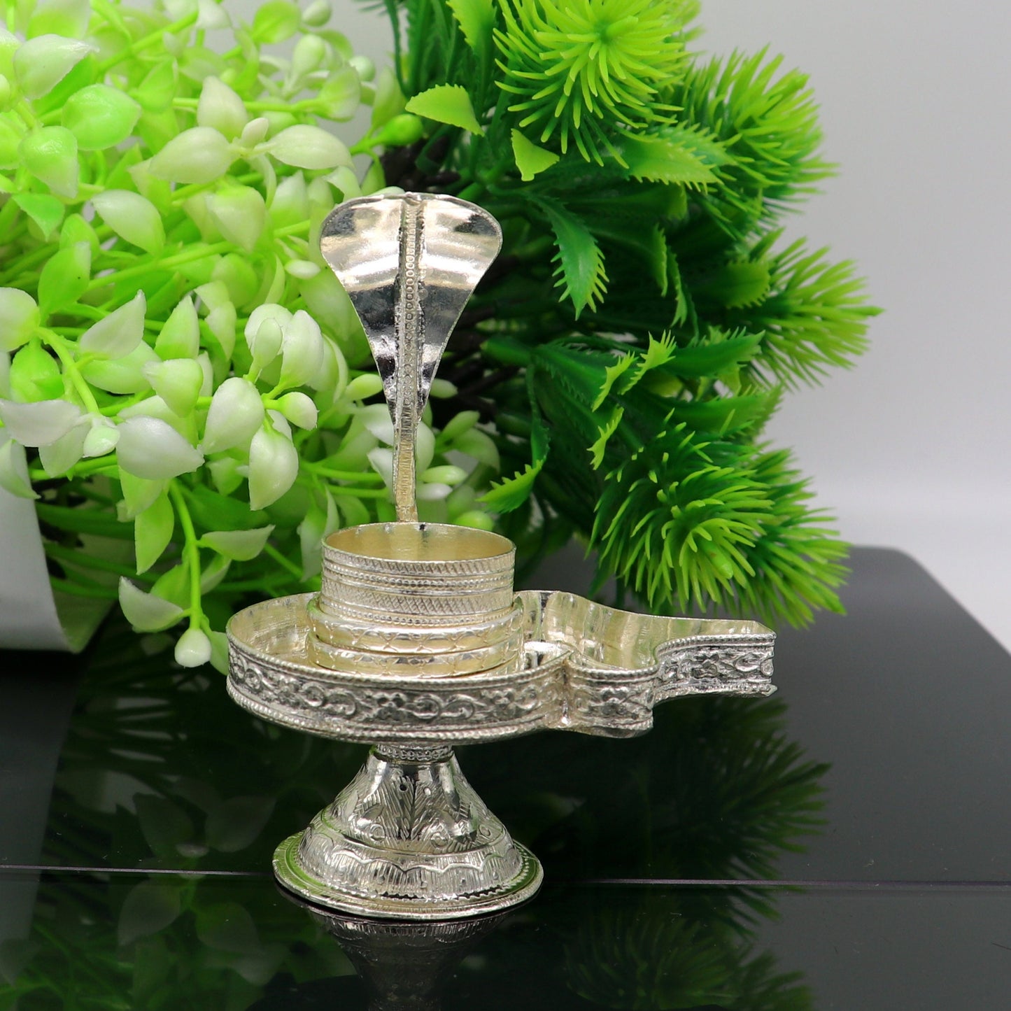 Handcrafted 925 solid silver lord shiva lingam stand/jalheri, use to put shiva lingam,home temple Article, awesome handmade article su170 - TRIBAL ORNAMENTS