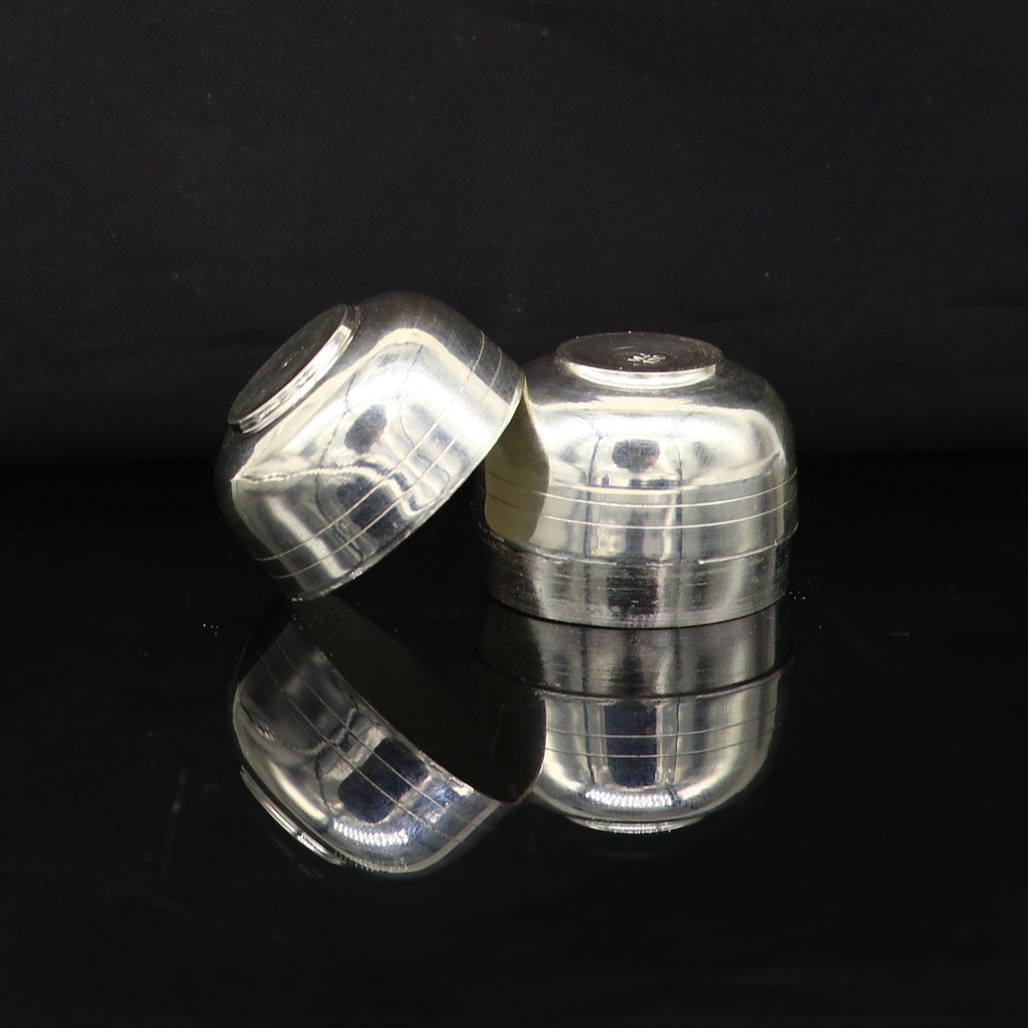 999 fine silver handmade gorgeous prasad box for god, trinket box, container box, brides gifting, jewelry box, solid silver article stb94 - TRIBAL ORNAMENTS