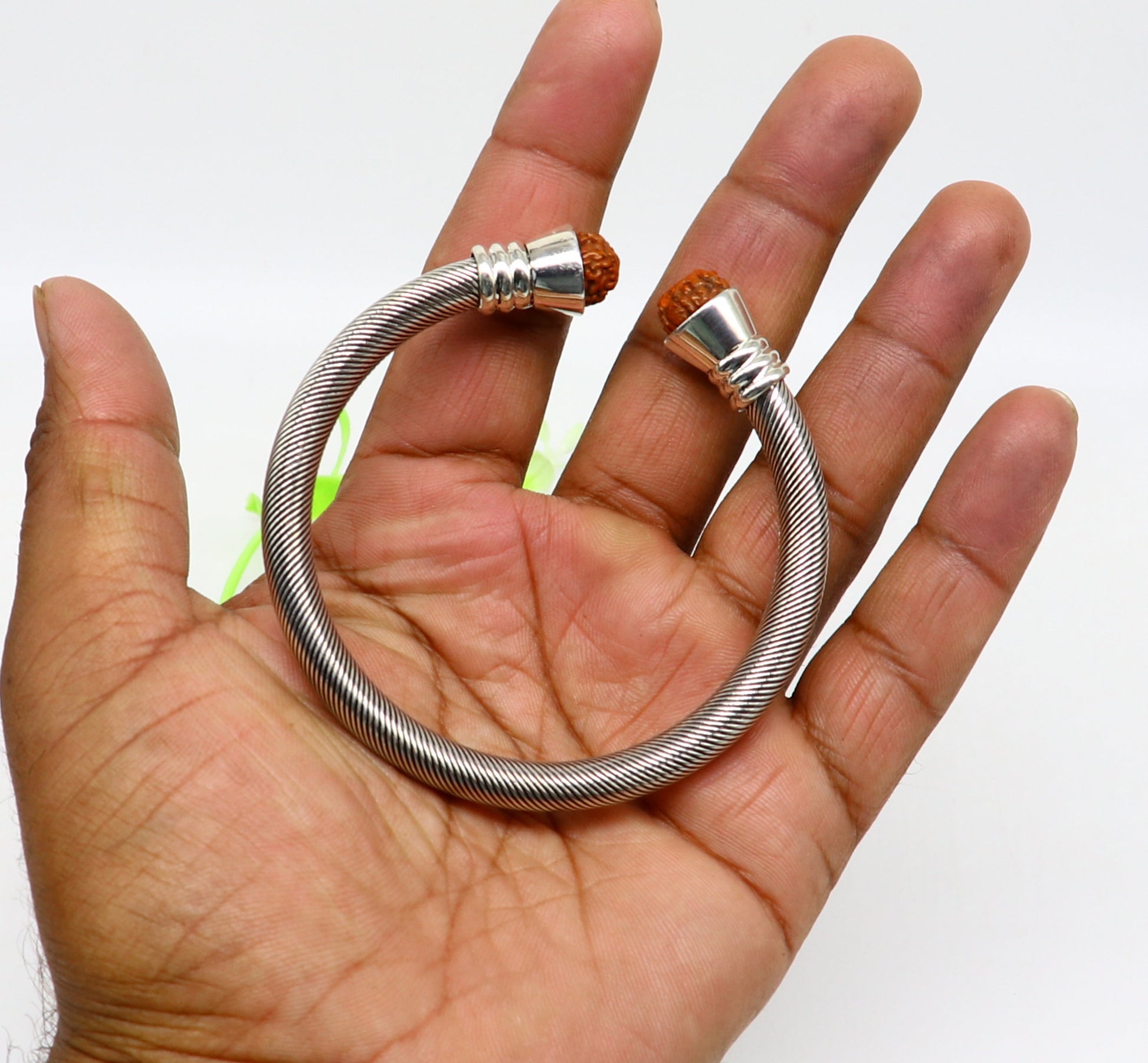 925 Sterling silver handmade vintage antique stylish customized kada bangle bracelet, adjustable by twisting, unisex gifting jewelry nsk356 - TRIBAL ORNAMENTS