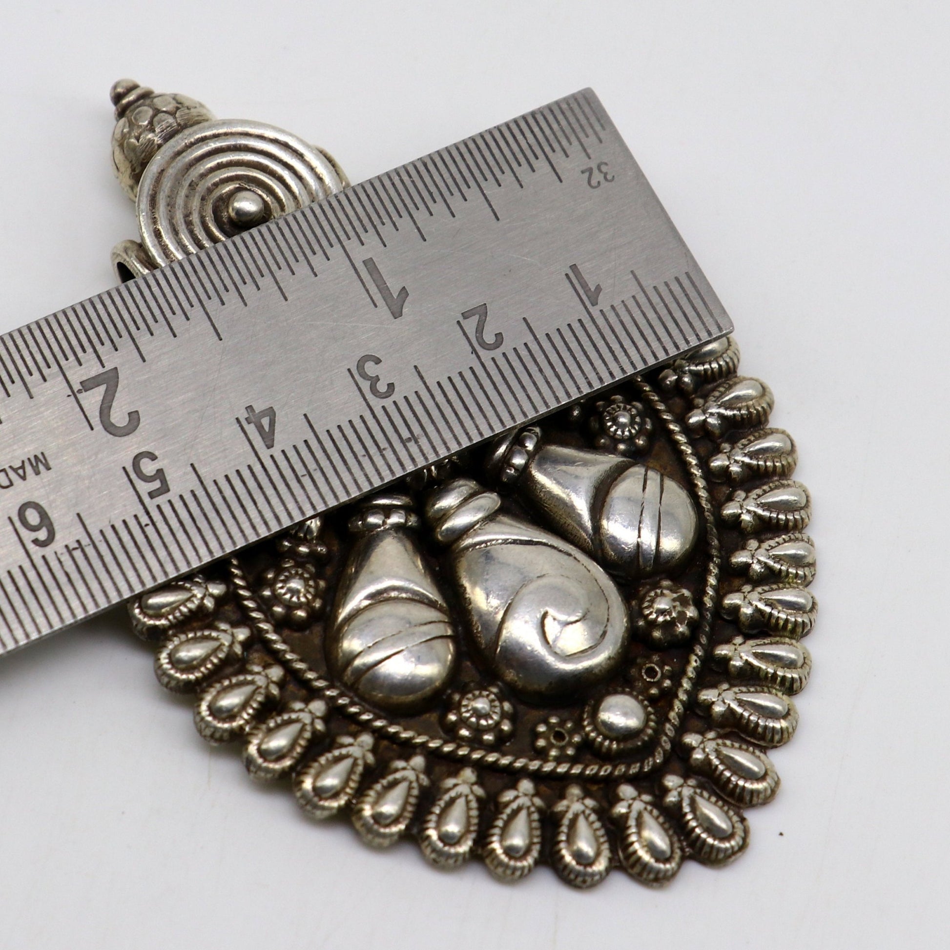 925 sterling silver handmade amazing vintage design pendant, unique handcrafted work pendant tribal Banjara ethnic bellydance jewelry nsp423 - TRIBAL ORNAMENTS