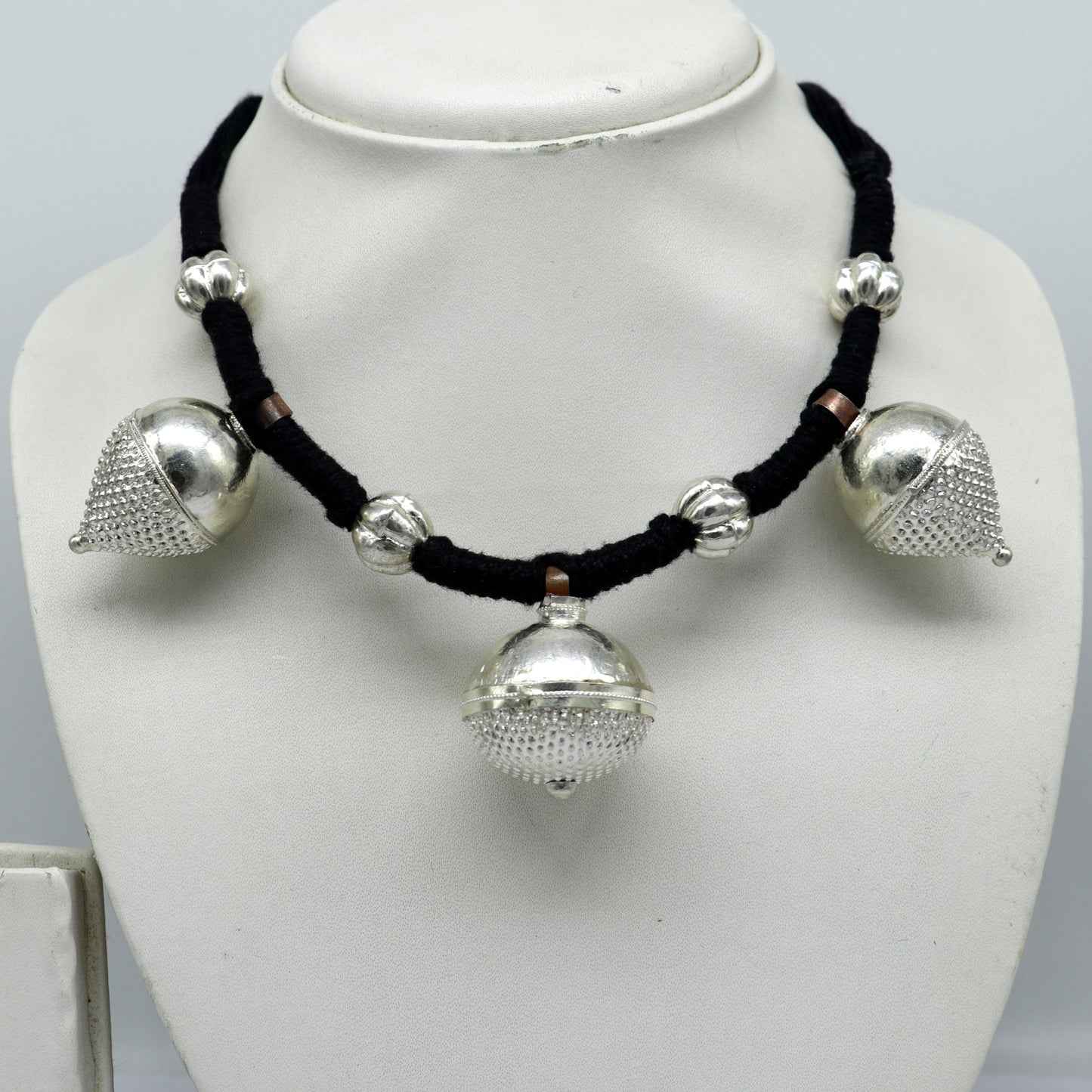 Vintage design solid silver gorgeous vintage tribal Indian traditional look necklace stylish choker necklace belly dance jewelry set181 - TRIBAL ORNAMENTS