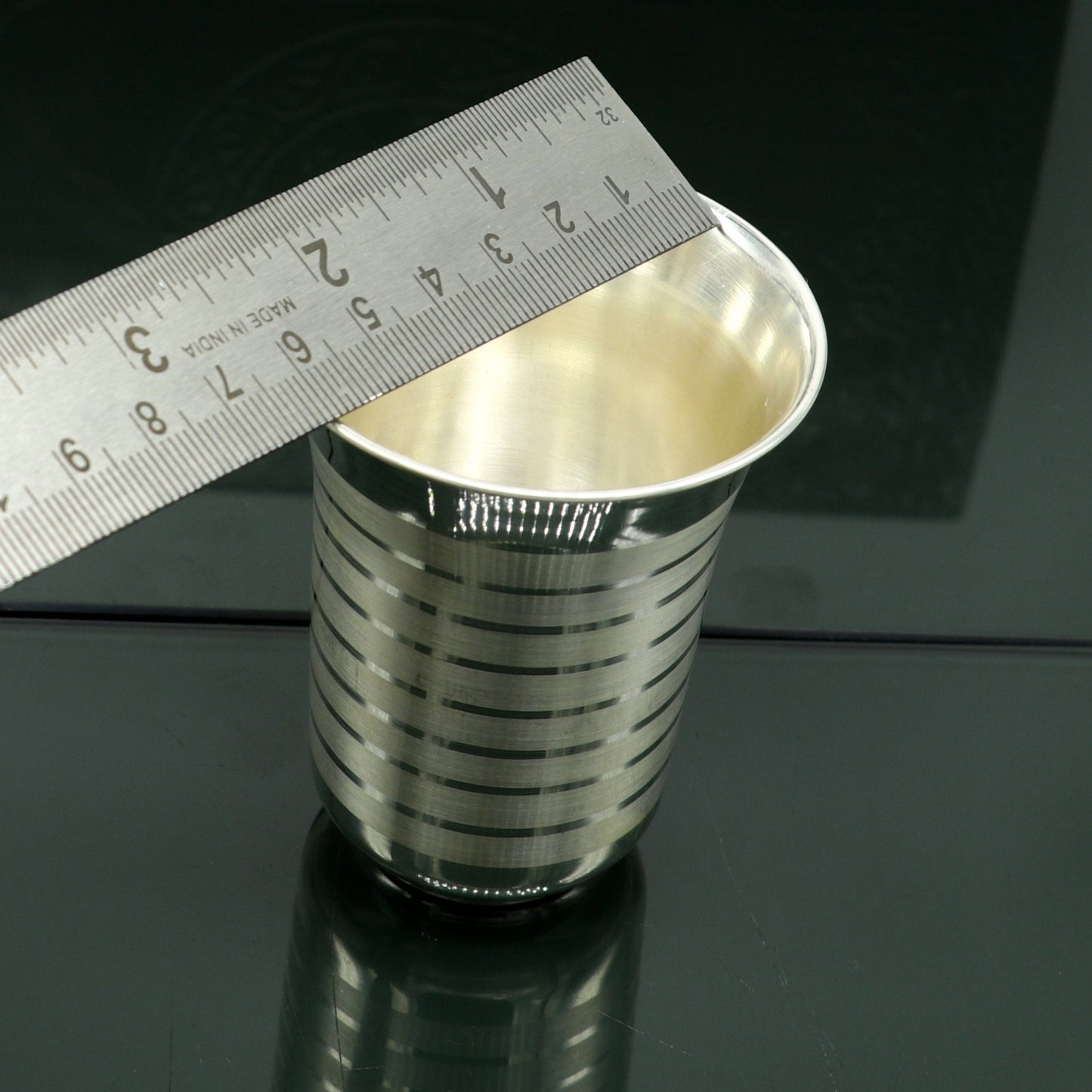 925 sterling silver handmade design water or milk glass cup for baby food, best gifting idea, silver utensils, silver kitchen article sv165 - TRIBAL ORNAMENTS