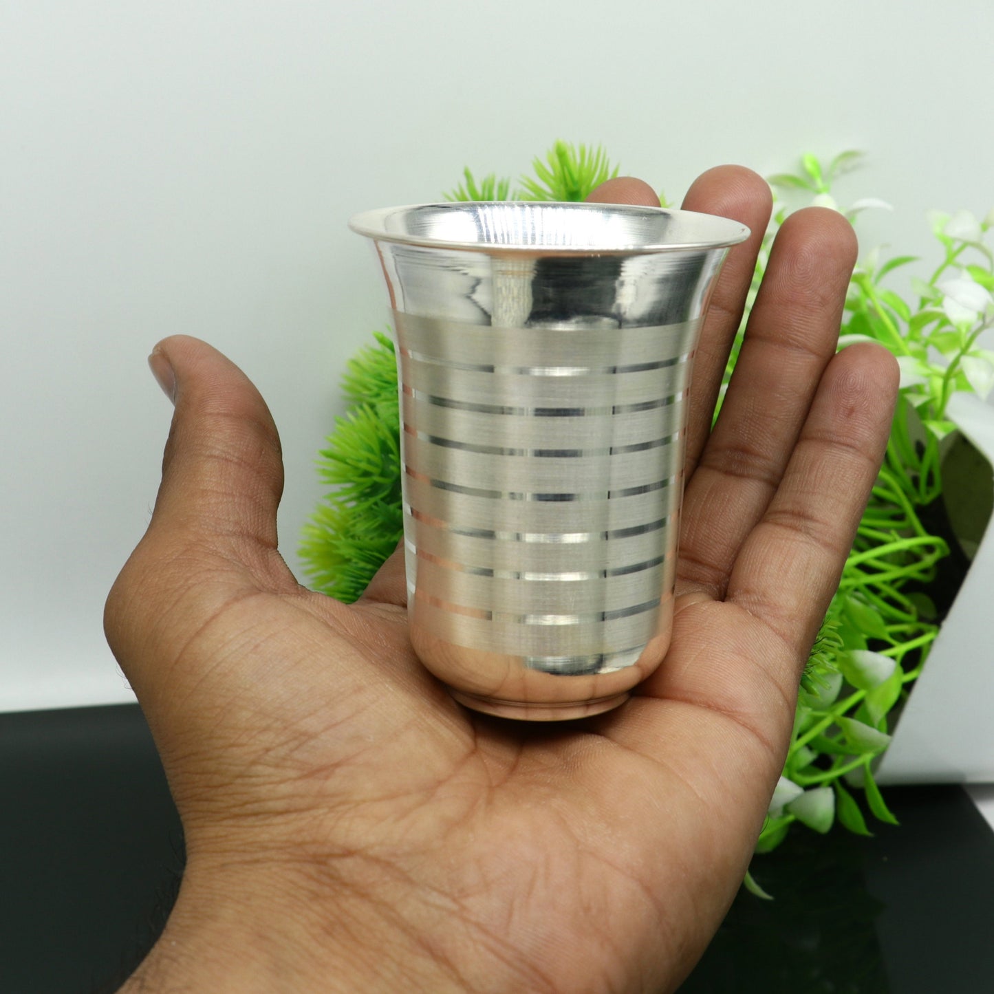 925 sterling silver handmade design water or milk glass cup for baby food, best gifting idea, silver utensils, silver kitchen article sv165 - TRIBAL ORNAMENTS