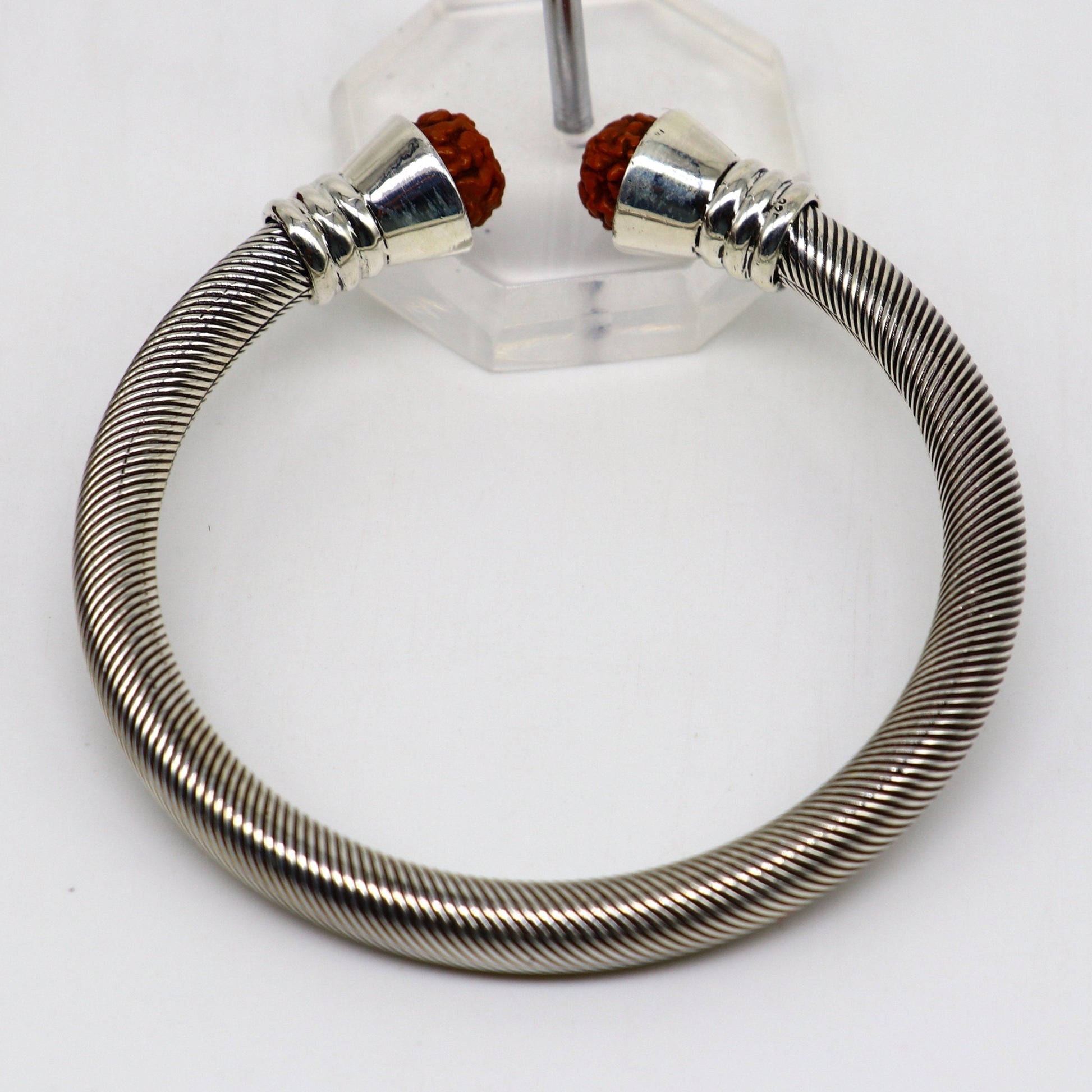 925 Sterling silver handmade vintage antique stylish customized kada bangle bracelet, adjustable by twisting, unisex gifting jewelry nsk356 - TRIBAL ORNAMENTS