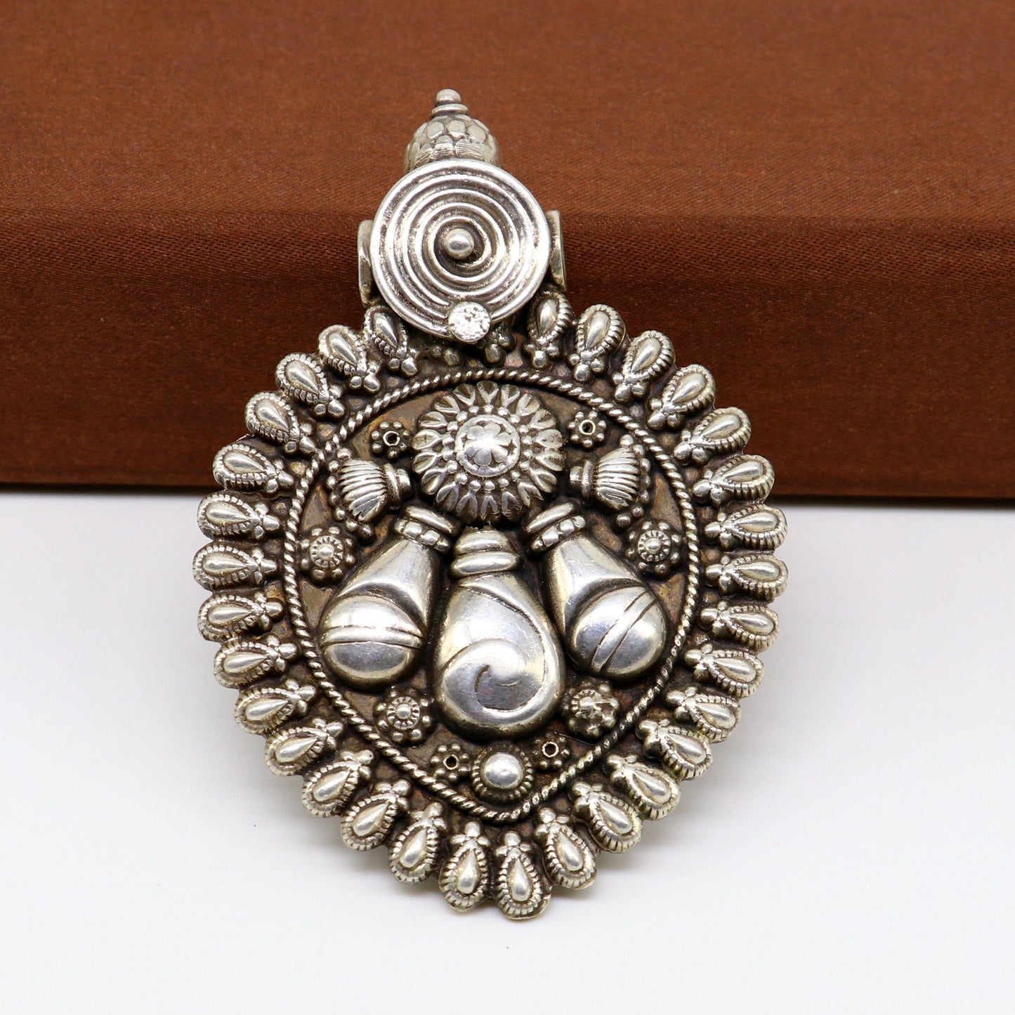 925 sterling silver handmade amazing vintage design pendant, unique handcrafted work pendant tribal Banjara ethnic bellydance jewelry nsp423 - TRIBAL ORNAMENTS