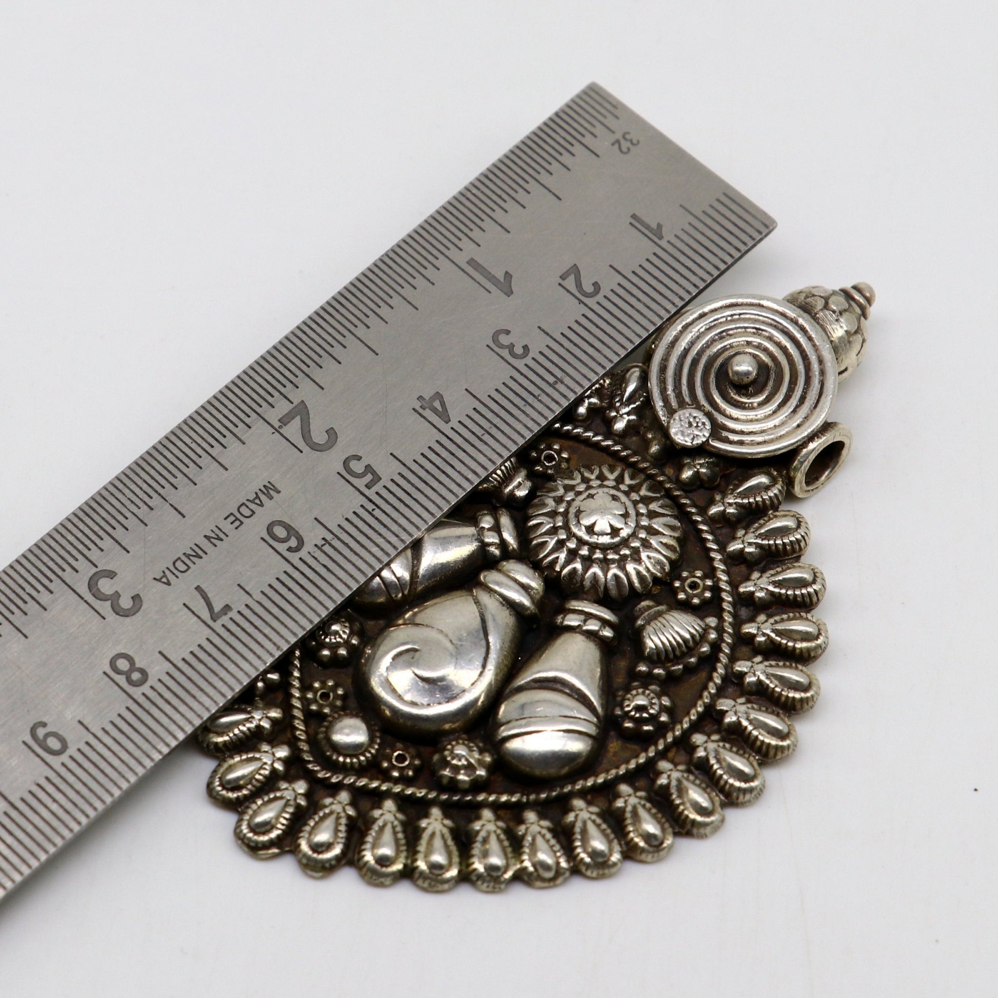 925 sterling silver handmade amazing vintage design pendant, unique handcrafted work pendant tribal Banjara ethnic bellydance jewelry nsp423 - TRIBAL ORNAMENTS