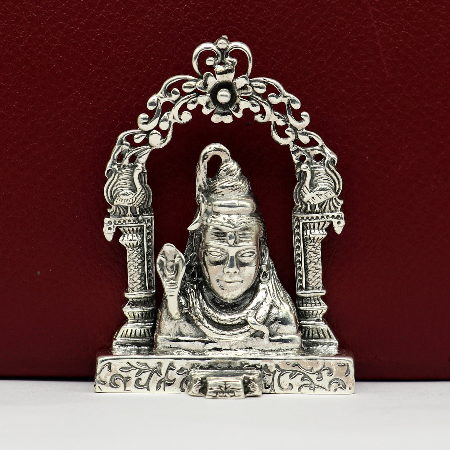 925 Sterling silver handmade antique look Indian Hindu idols Lord Shiva stunning statue figurine, puja articles best decorative gift art11 - TRIBAL ORNAMENTS