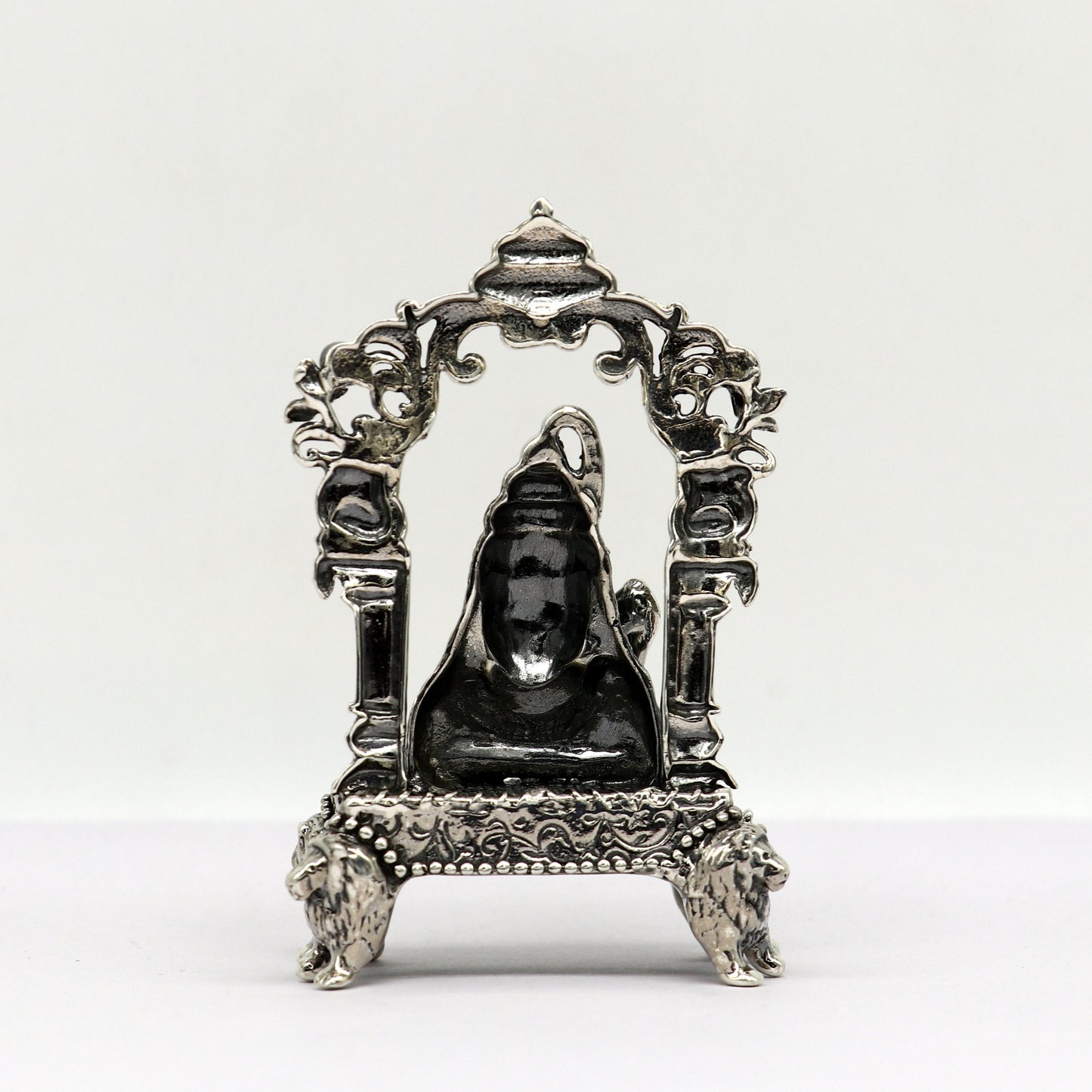 Pure 925 Sterling silver handmade antique look Indian idols Lord Shiva stunning statue figurine, puja articles best decorative gift art12 - TRIBAL ORNAMENTS