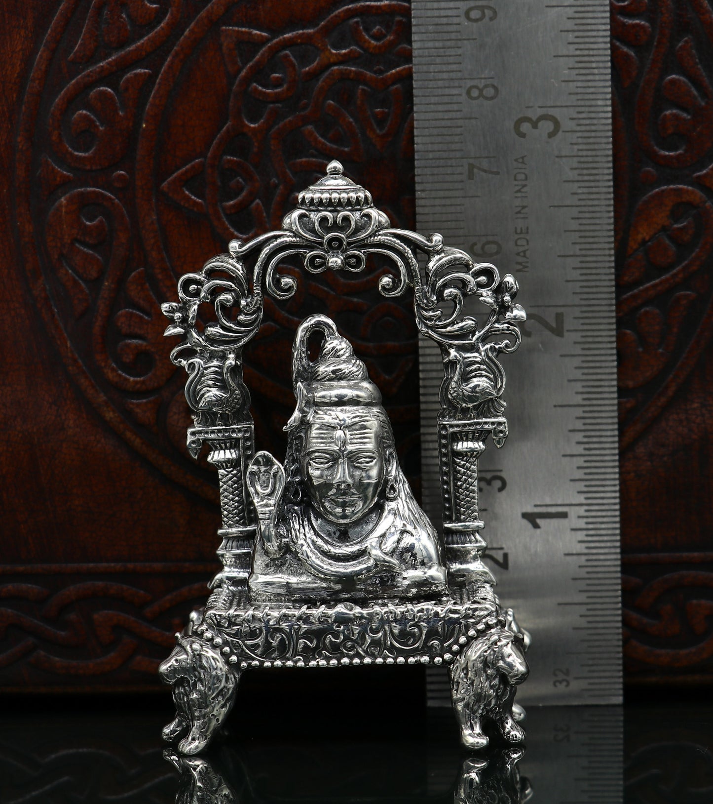 Pure 925 Sterling silver handmade antique look Indian idols Lord Shiva stunning statue figurine, puja articles best decorative gift art12 - TRIBAL ORNAMENTS