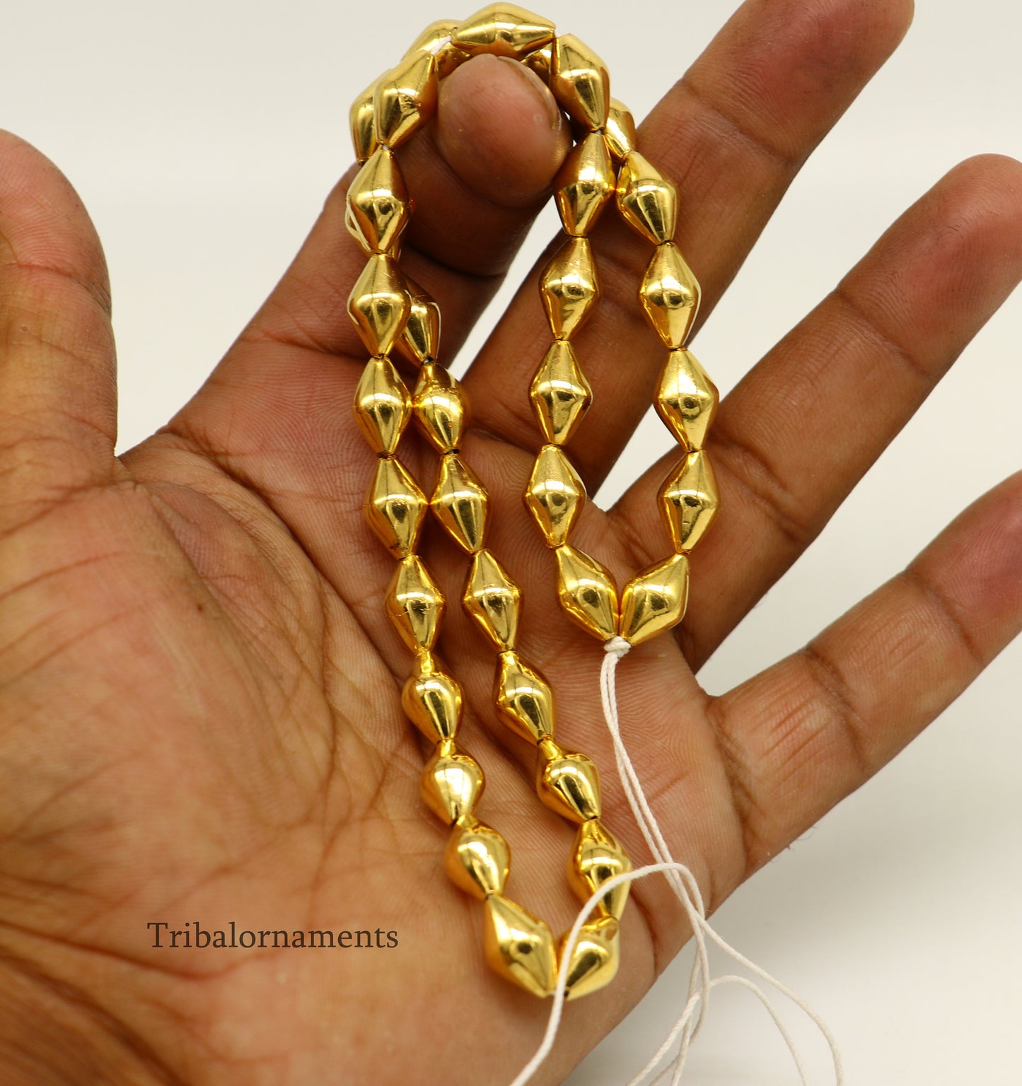 lot 10 pc 5mm 6mm/ 7 mm 22K yellow gold handmade Dholki loose beads to make new custom jewelry, best traditional jewelry making beads BD028 - TRIBAL ORNAMENTS