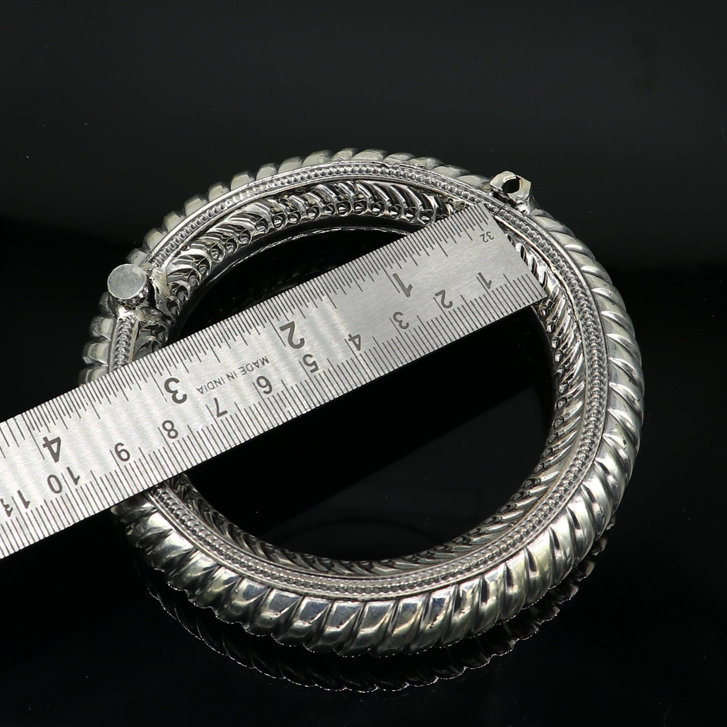 Vintage antique design Traditional Rajasthan tribal silver ankle kada foot bracelet, best brides ankle jewelry belly dance jewelry nsfk32 - TRIBAL ORNAMENTS