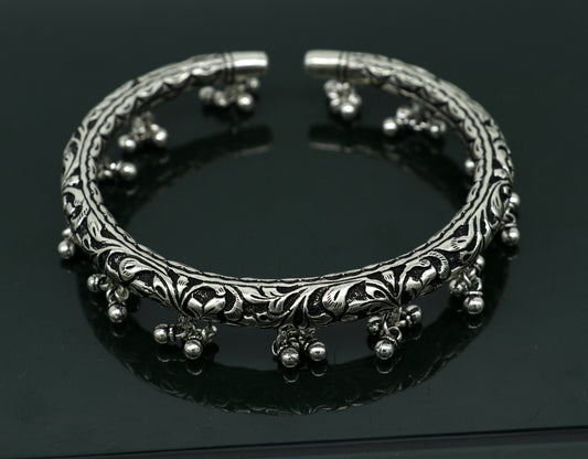 925 pure silver Vintage antique design handmade gorgeous oxidized foot kada ankle bracelet tribal ethnic silver jewelry sak27 - TRIBAL ORNAMENTS