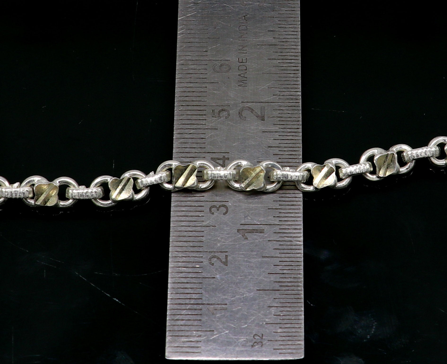 10.5" sterling silver solid customized stylish designer anklet bracelet foot bracelet vintage tribal belly dance wedding jewelry ank381 - TRIBAL ORNAMENTS