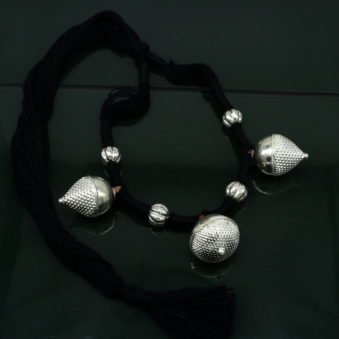 Vintage design solid silver gorgeous vintage tribal Indian traditional look necklace stylish choker necklace belly dance jewelry set181 - TRIBAL ORNAMENTS