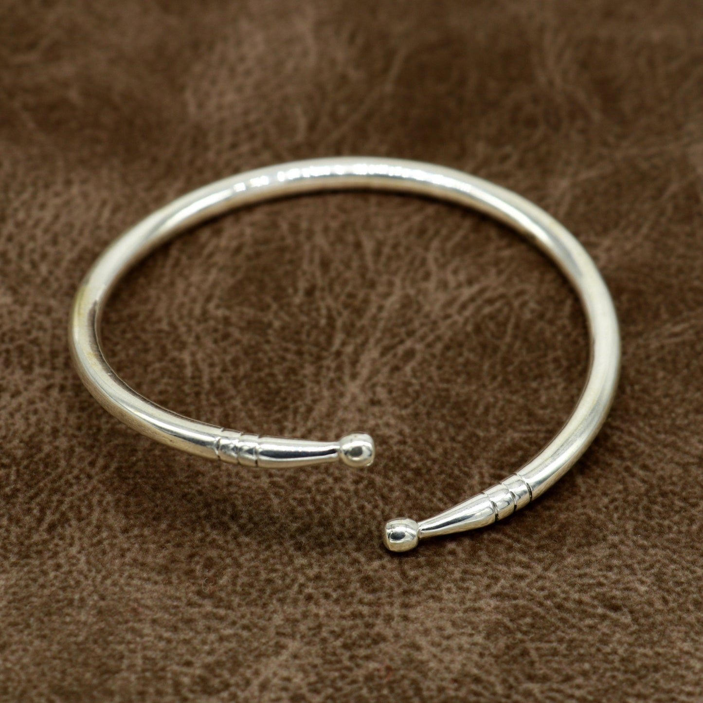 925 sterling silver solid plain shiny design girl's adjustable bangle kada, best gifting adjustable kada excellent brides jewelry nssk382 - TRIBAL ORNAMENTS