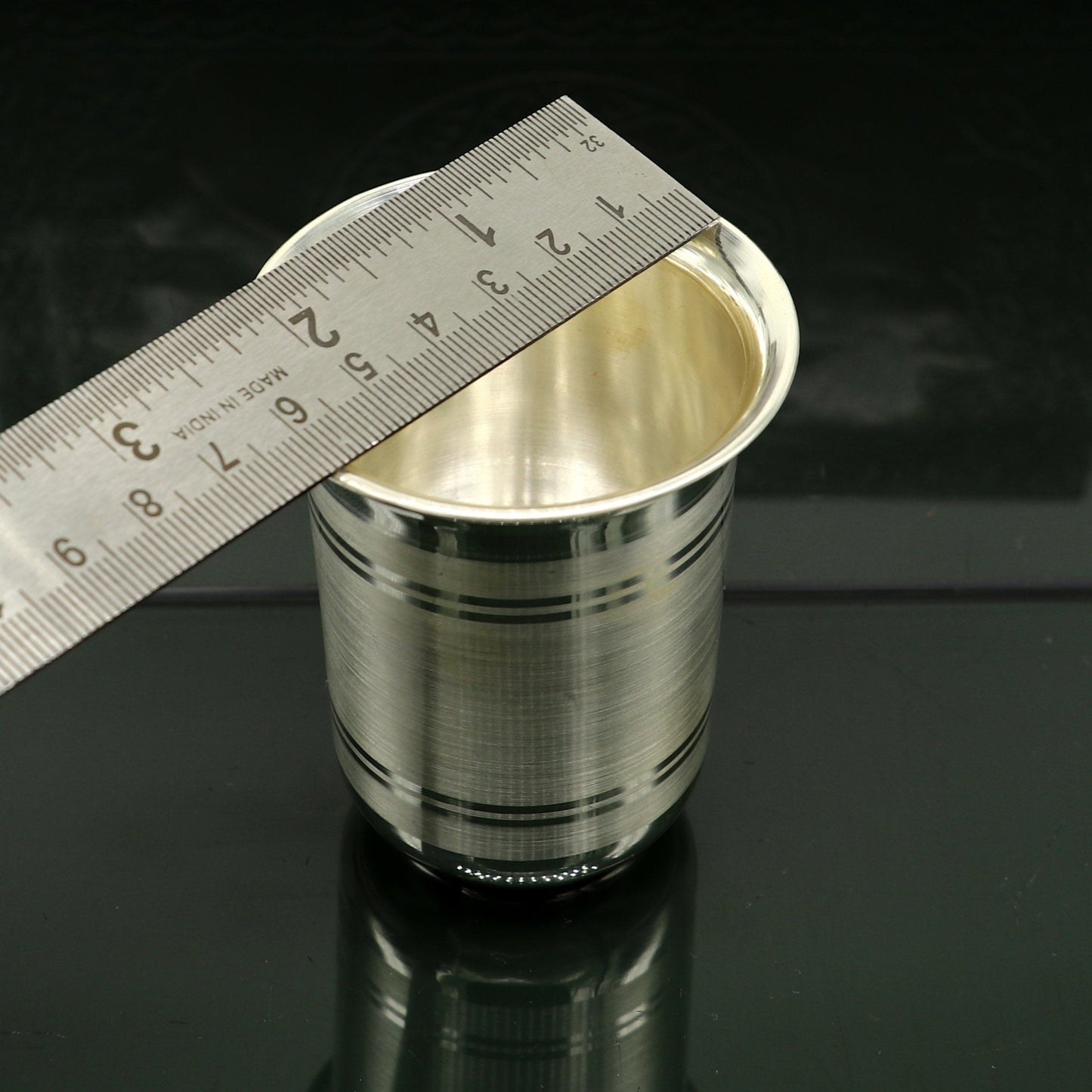 925 sterling silver handmade design water or milk glass cup for baby food, best gifting idea, silver utensils, silver kitchen article sv168 - TRIBAL ORNAMENTS