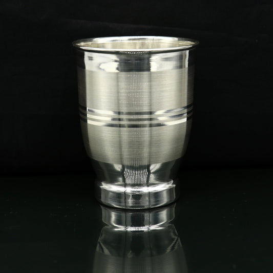 925 sterling silver handmade design water or milk glass cup for baby food, best gifting idea, silver utensils, silver kitchen article sv169 - TRIBAL ORNAMENTS