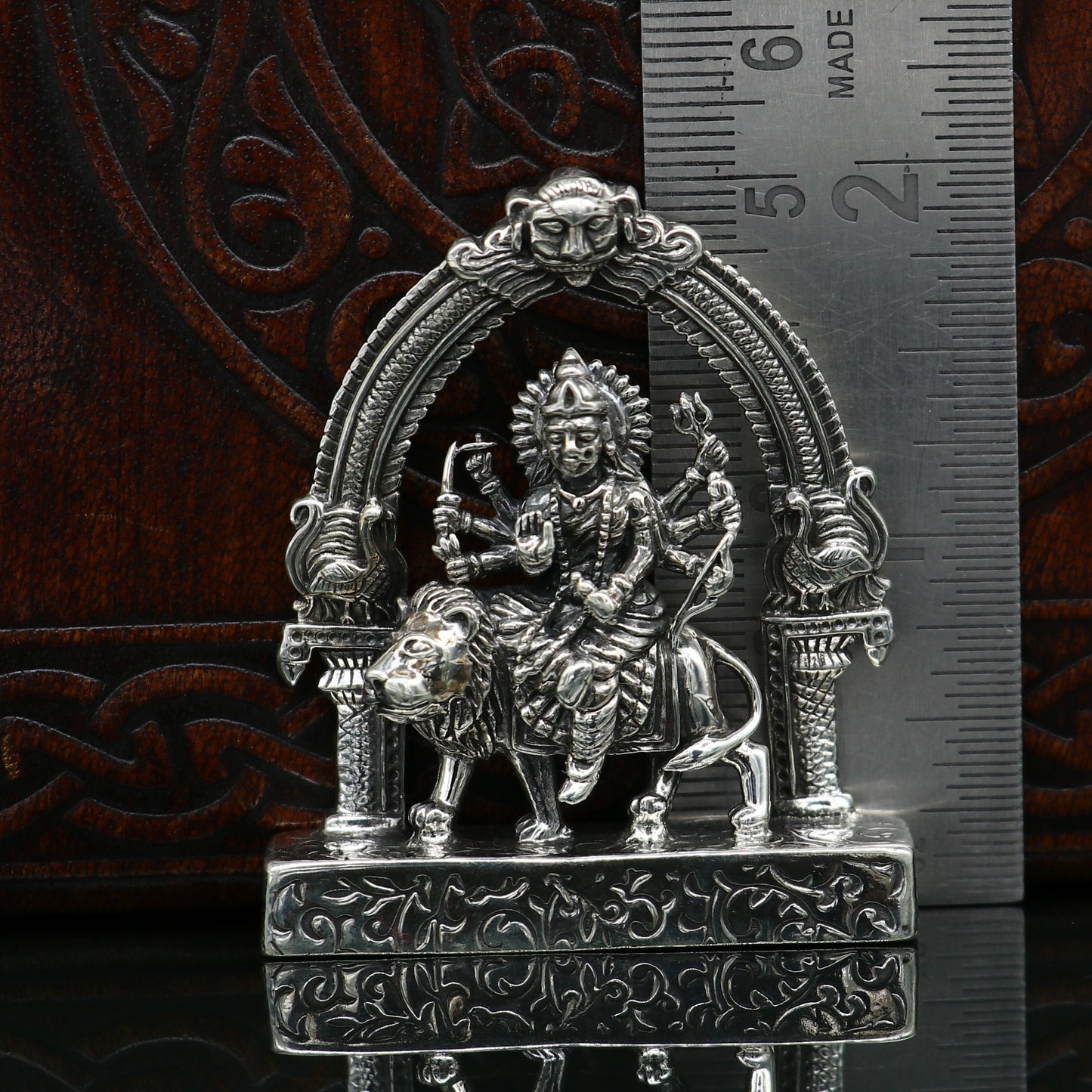 925 Sterling silver handmade antique design indian hindu Godess Bhawani Maa Mataji Decorative statue figurine, puja articles best gift art10 - TRIBAL ORNAMENTS