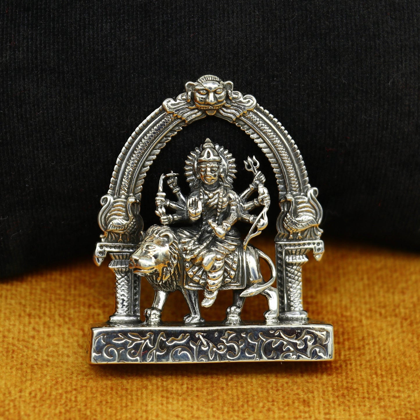 925 Sterling silver handmade antique design indian hindu Godess Bhawani Maa Mataji Decorative statue figurine, puja articles best gift art10 - TRIBAL ORNAMENTS