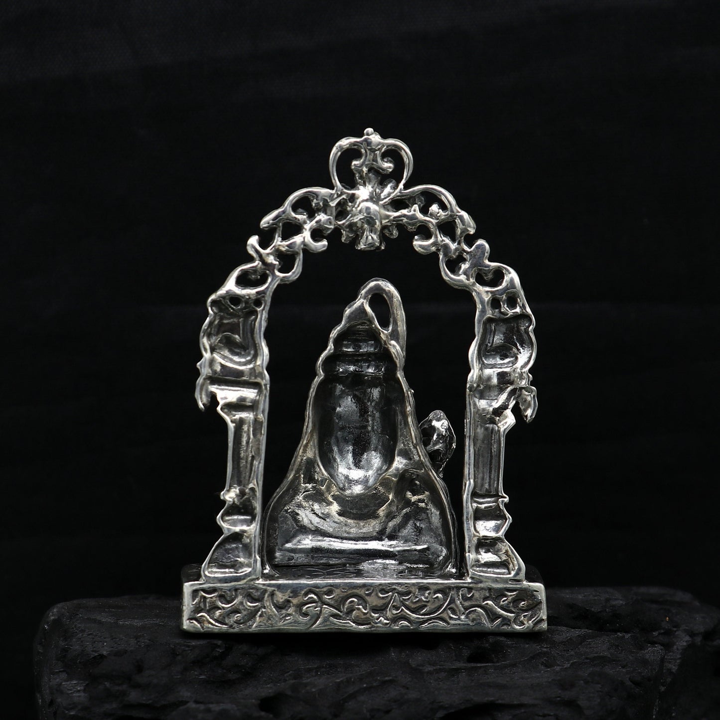 925 Sterling silver handmade antique look Indian Hindu idols Lord Shiva stunning statue figurine, puja articles best decorative gift art11 - TRIBAL ORNAMENTS