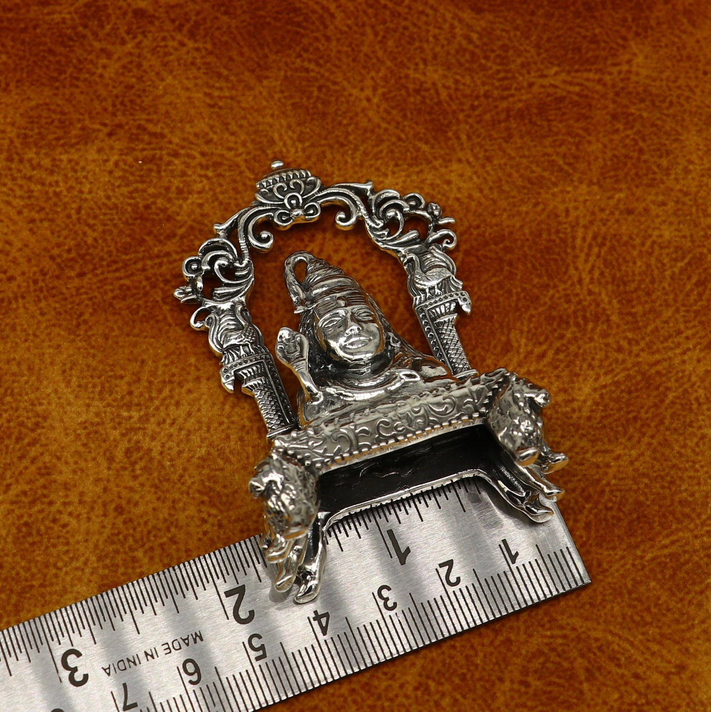 Pure 925 Sterling silver handmade antique look Indian idols Lord Shiva stunning statue figurine, puja articles best decorative gift art12 - TRIBAL ORNAMENTS