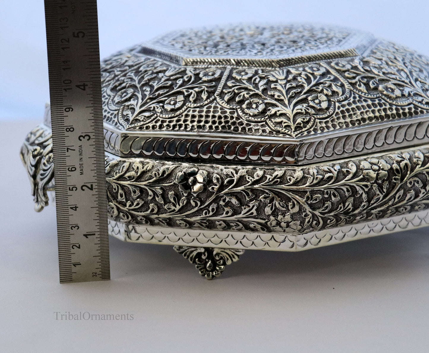 Vintage antique Royal design handmade 925 sterling silver dry fruit box, candy box, jewelry box, best brides gift or corporation gift box03 - TRIBAL ORNAMENTS