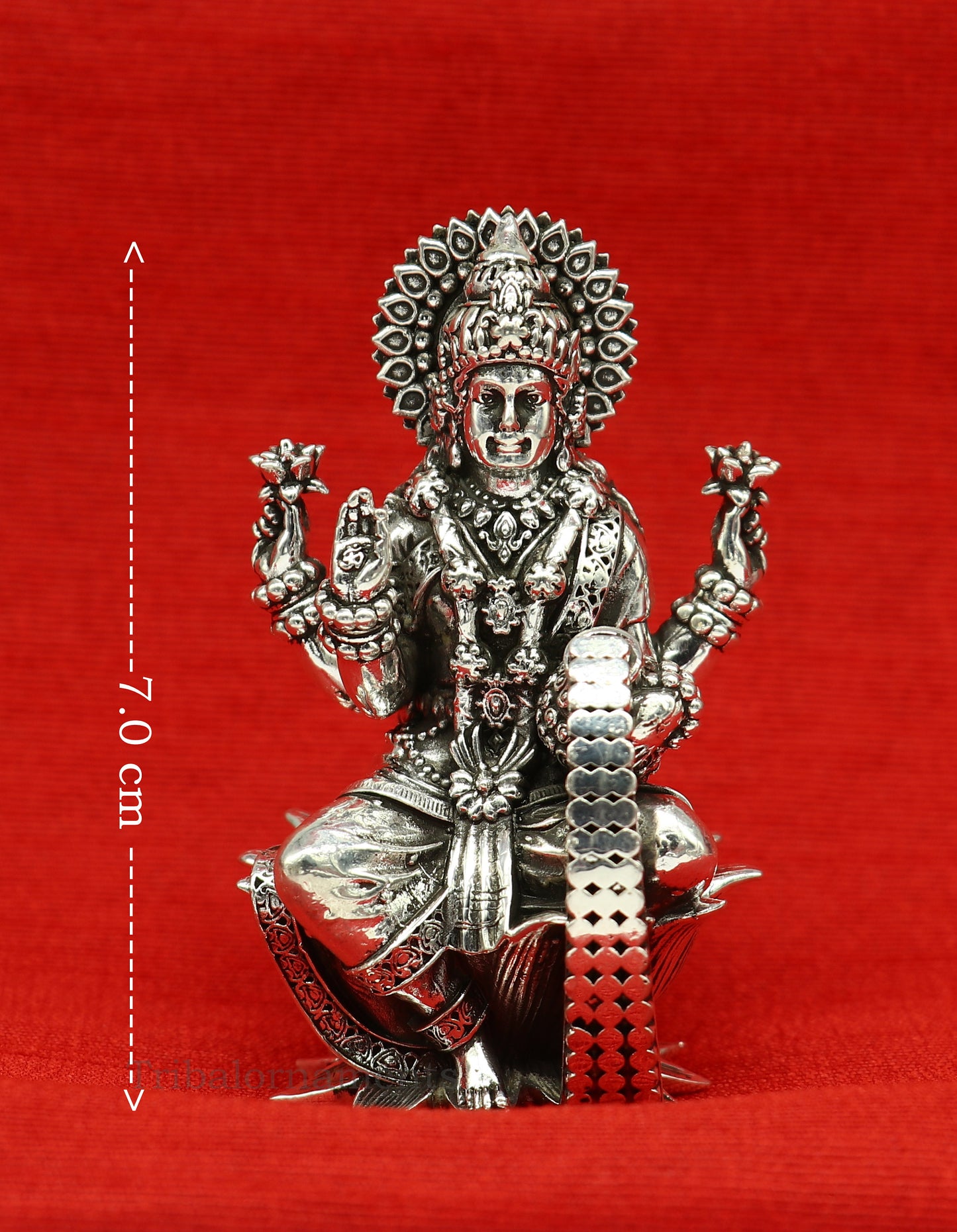 Combo Laxmi and Ganesha 925 Sterling silver handmade customized Hindu idols statue, puja article figurine, home décor puja Articles art27 - TRIBAL ORNAMENTS