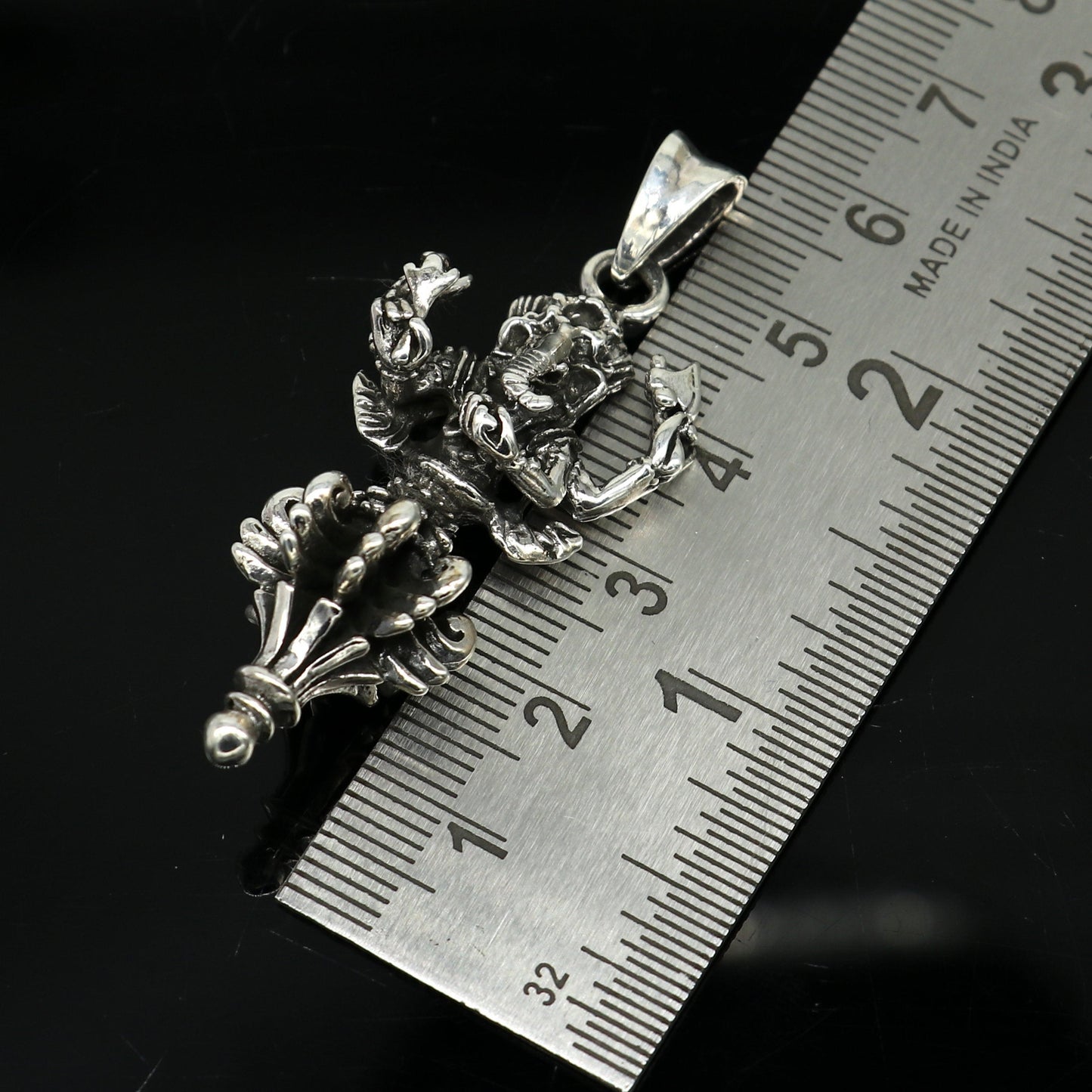Vintage trendy 925 sterling silver handmade Lord Ganesha pendant, amazing stylish unisex pendant locket personalized jewelry ssp512 - TRIBAL ORNAMENTS