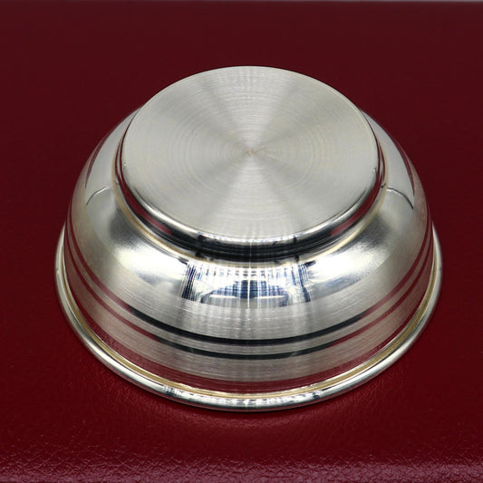 Pure 999 fine silver bowl, silver utensils from india, plain high quality silver vessel, silver kitchen utensils baby serving bowl sv196 - TRIBAL ORNAMENTS