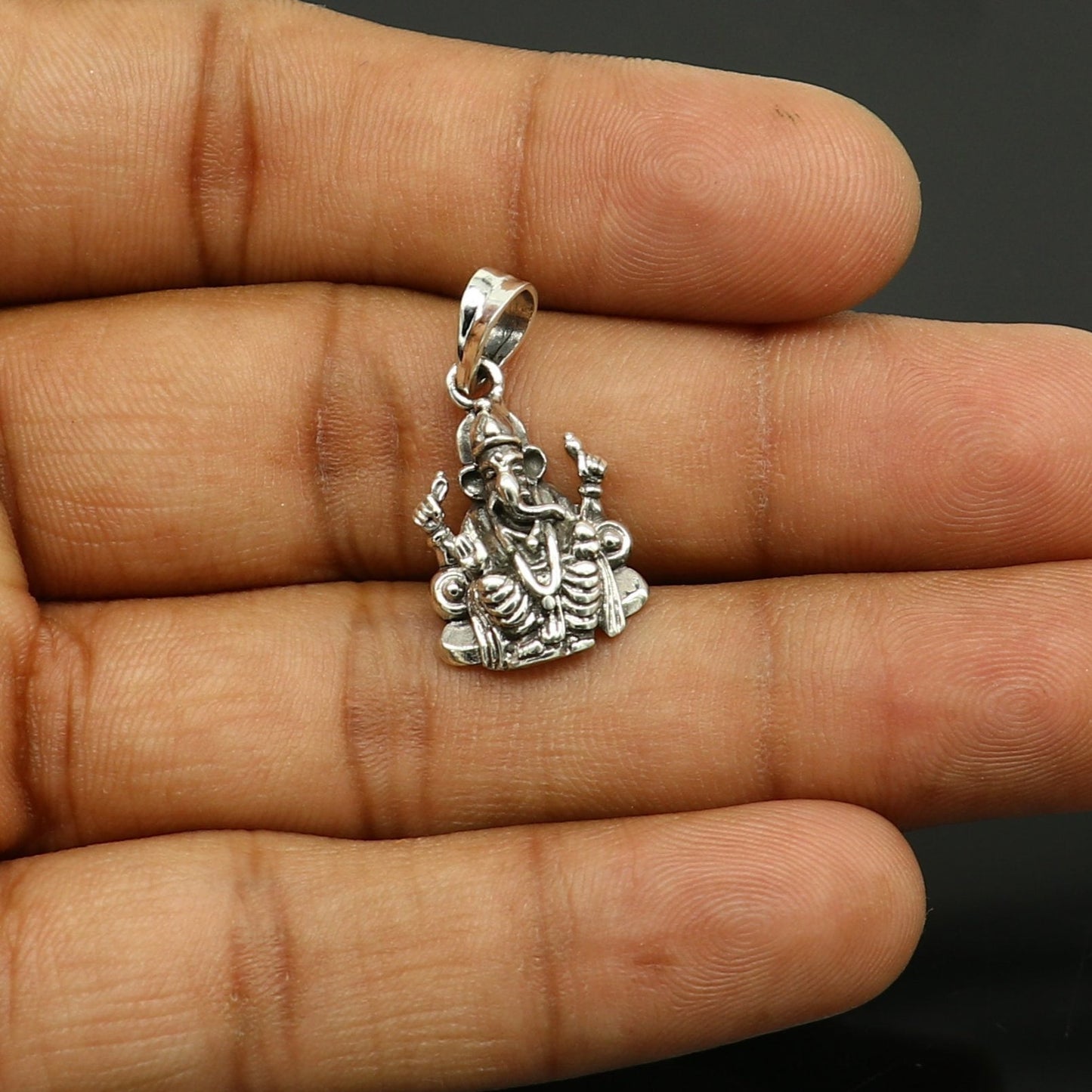 925 sterling silver handmade vintage stylish trendy idol Ganesha pendant , exclusive designer unisex pendant silver locket jewelry ssp455 - TRIBAL ORNAMENTS