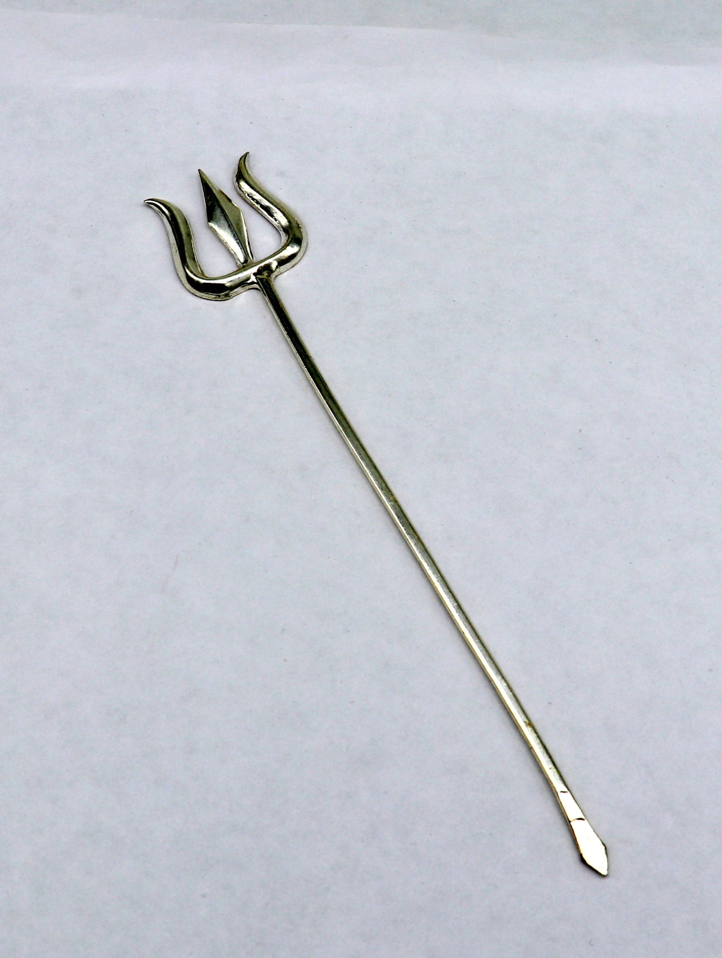 Divine Lord shiva Trident, Solid sterling silver Trishul puja article utensils, goddess trishul trident , god accessories from india su342 - TRIBAL ORNAMENTS