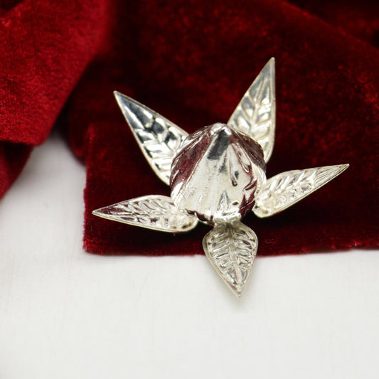 Solid sterling silver handmade gorgeous coconut with betel leaf, excellent silver utensils, silver article puja accessories art temple art67 - TRIBAL ORNAMENTS