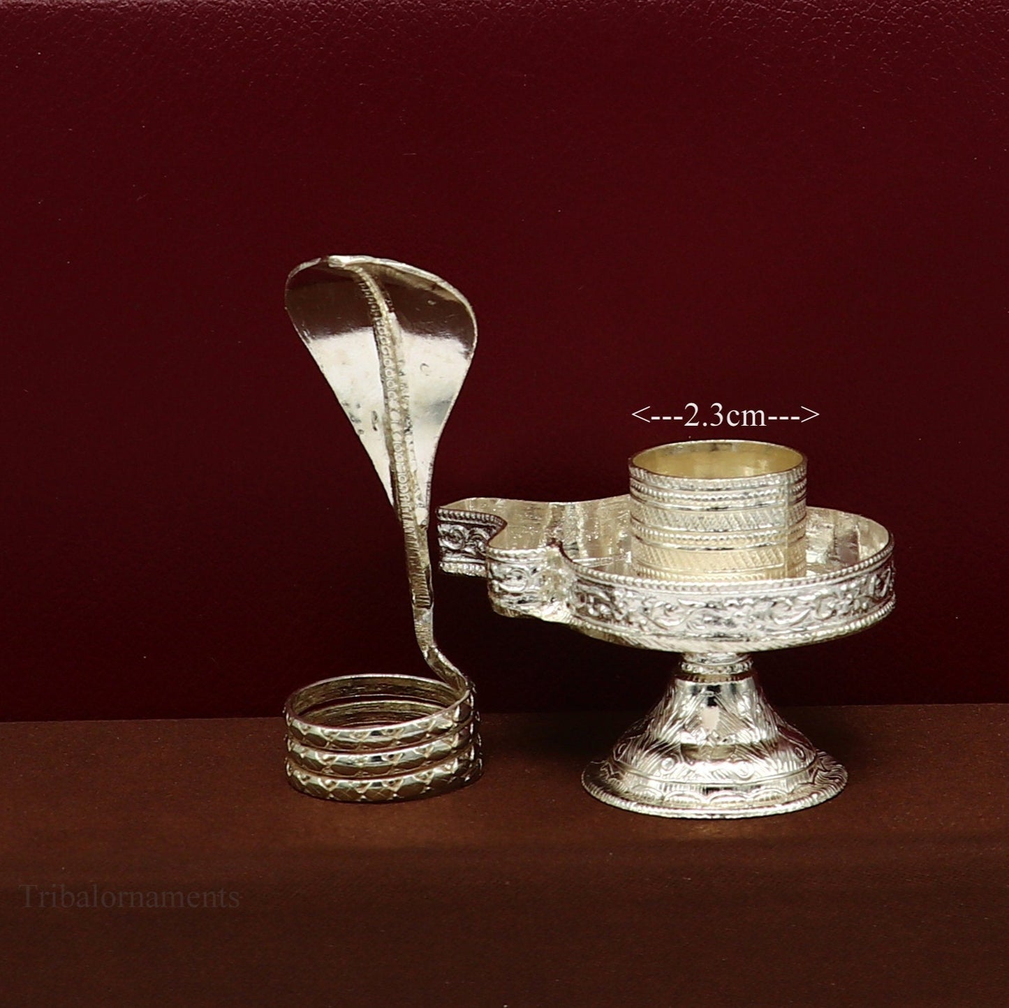 Pure 925 solid sterling silver lord shiva lingam stand/jalheri, use for put/hold shiva lingam in home temple, Shiva Vratam puja art su362 - TRIBAL ORNAMENTS
