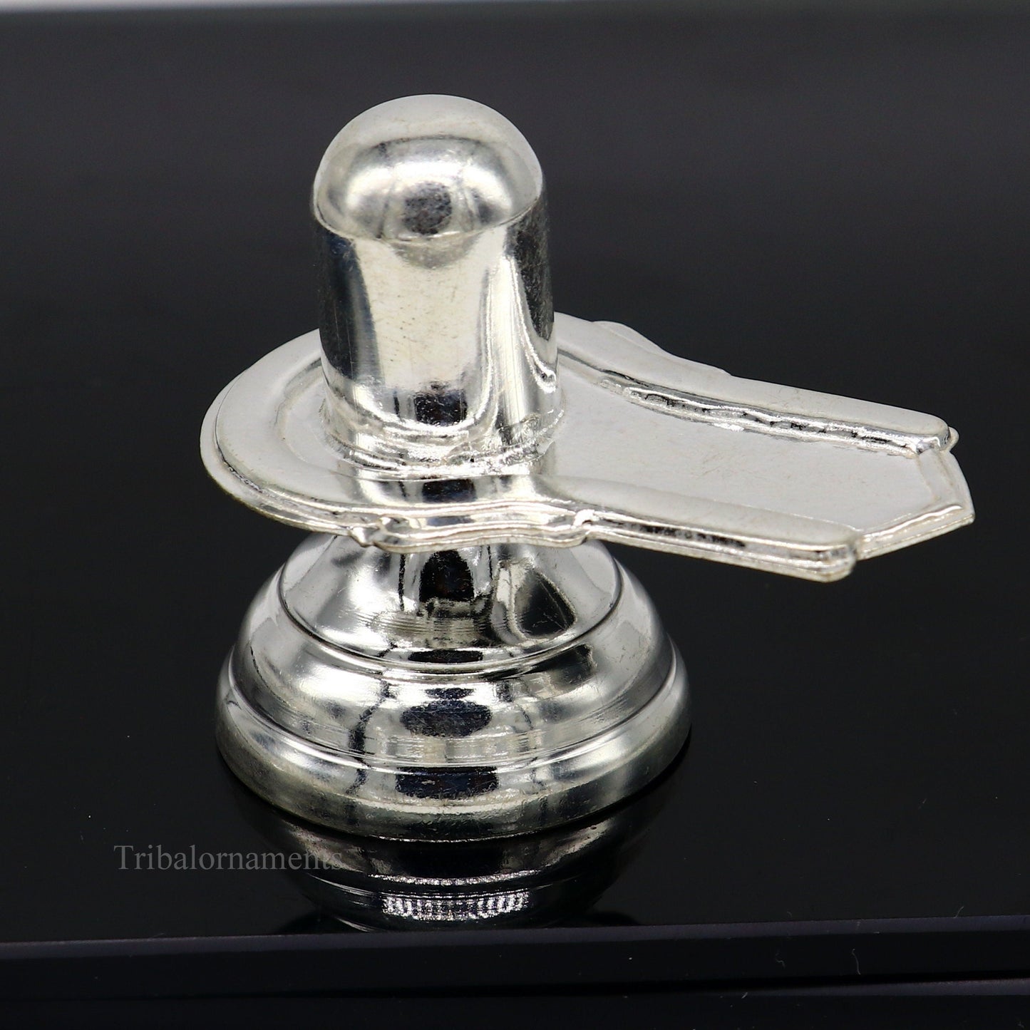 925 sterling silver handmade small Lord Shiva lingam, silver shivling puja utensils, home temple silver article puja accessories art70 - TRIBAL ORNAMENTS