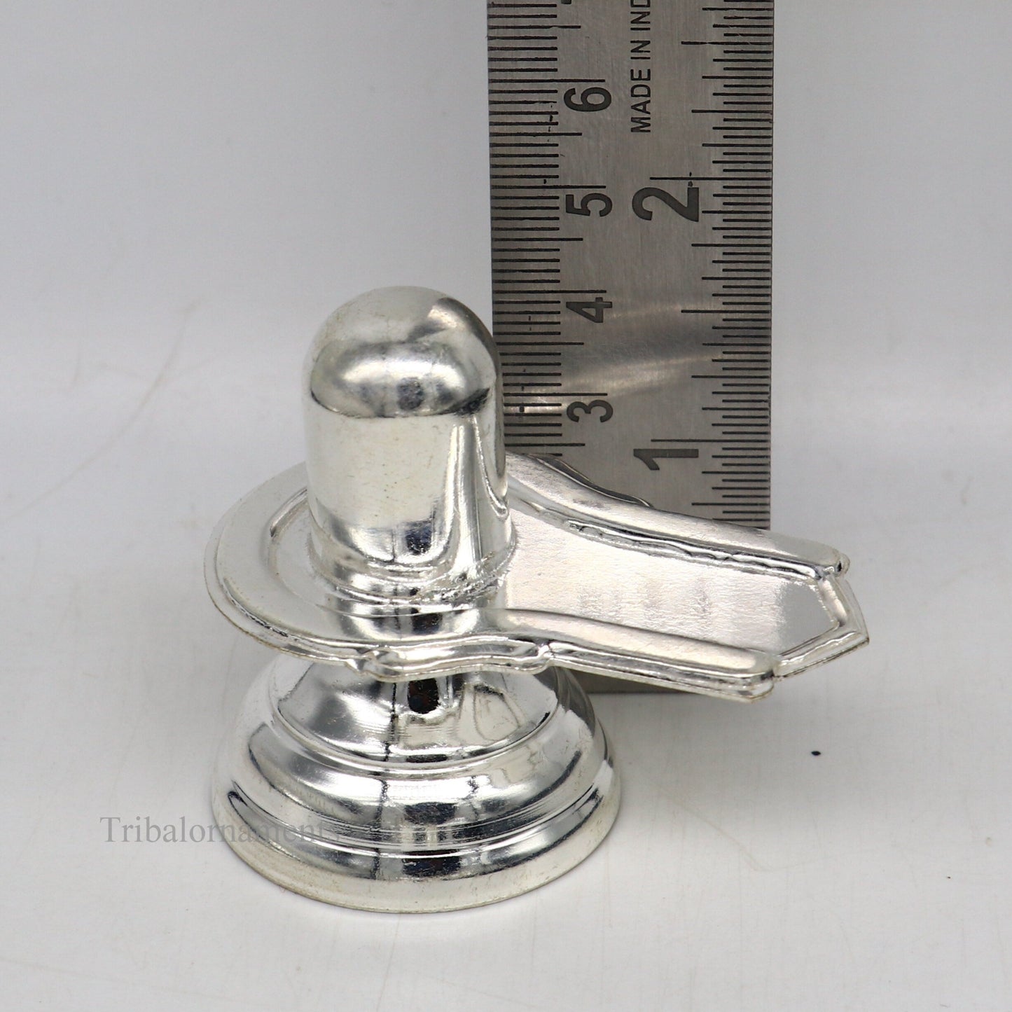 925 sterling silver handmade small Lord Shiva lingam, silver shivling puja utensils, home temple silver article puja accessories art70 - TRIBAL ORNAMENTS