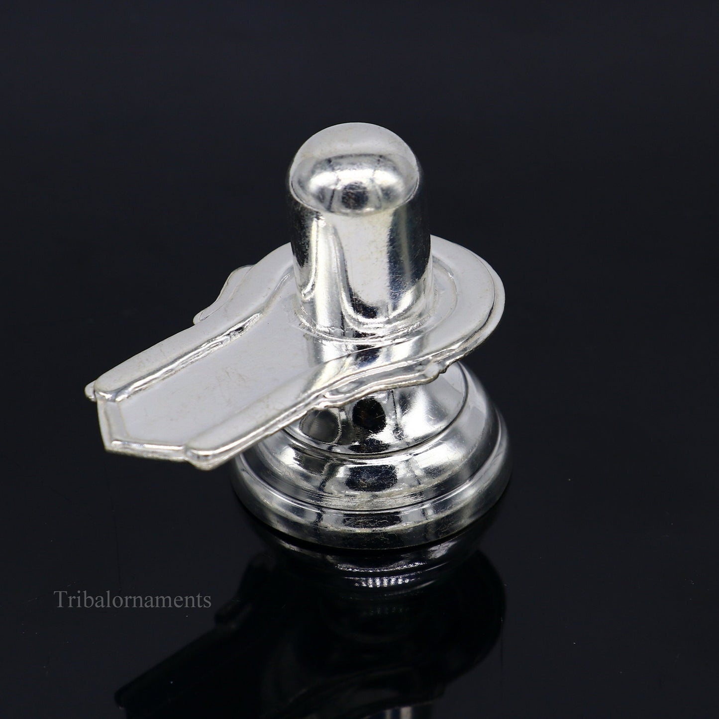 925 sterling silver handmade small Lord Shiva lingam, silver shivling puja utensils, home temple silver article puja accessories art70 - TRIBAL ORNAMENTS