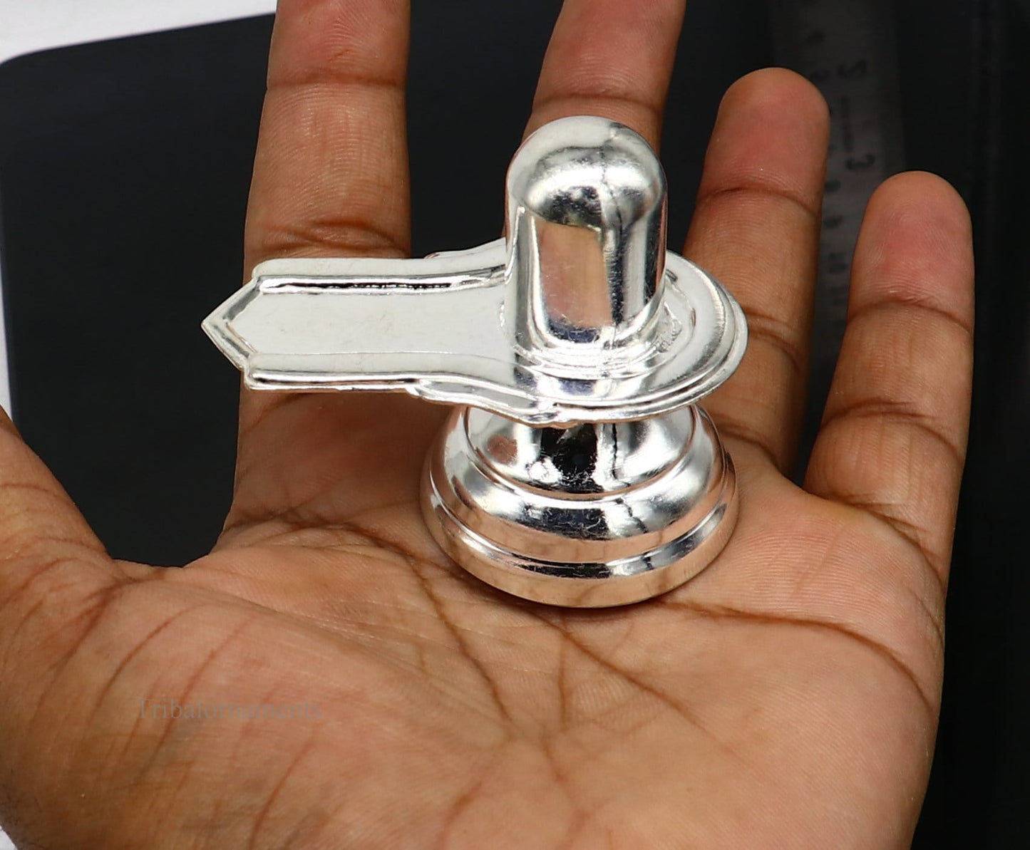 925 sterling silver handmade small Lord Shiva lingam, silver shivling puja utensils, home temple silver article puja accessories art70 - TRIBAL ORNAMENTS