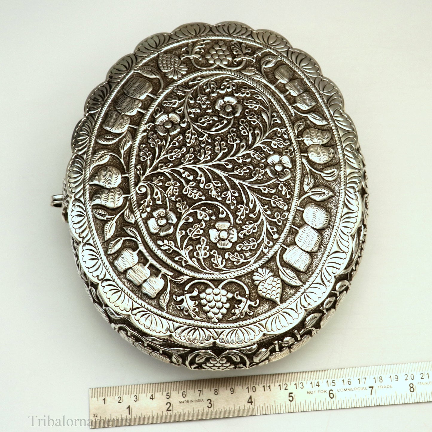 925 sterling silver Vintage antique Royal design handmade dry fruit box, candy box, jewelry box, best brides gift, corporation gift box05 - TRIBAL ORNAMENTS