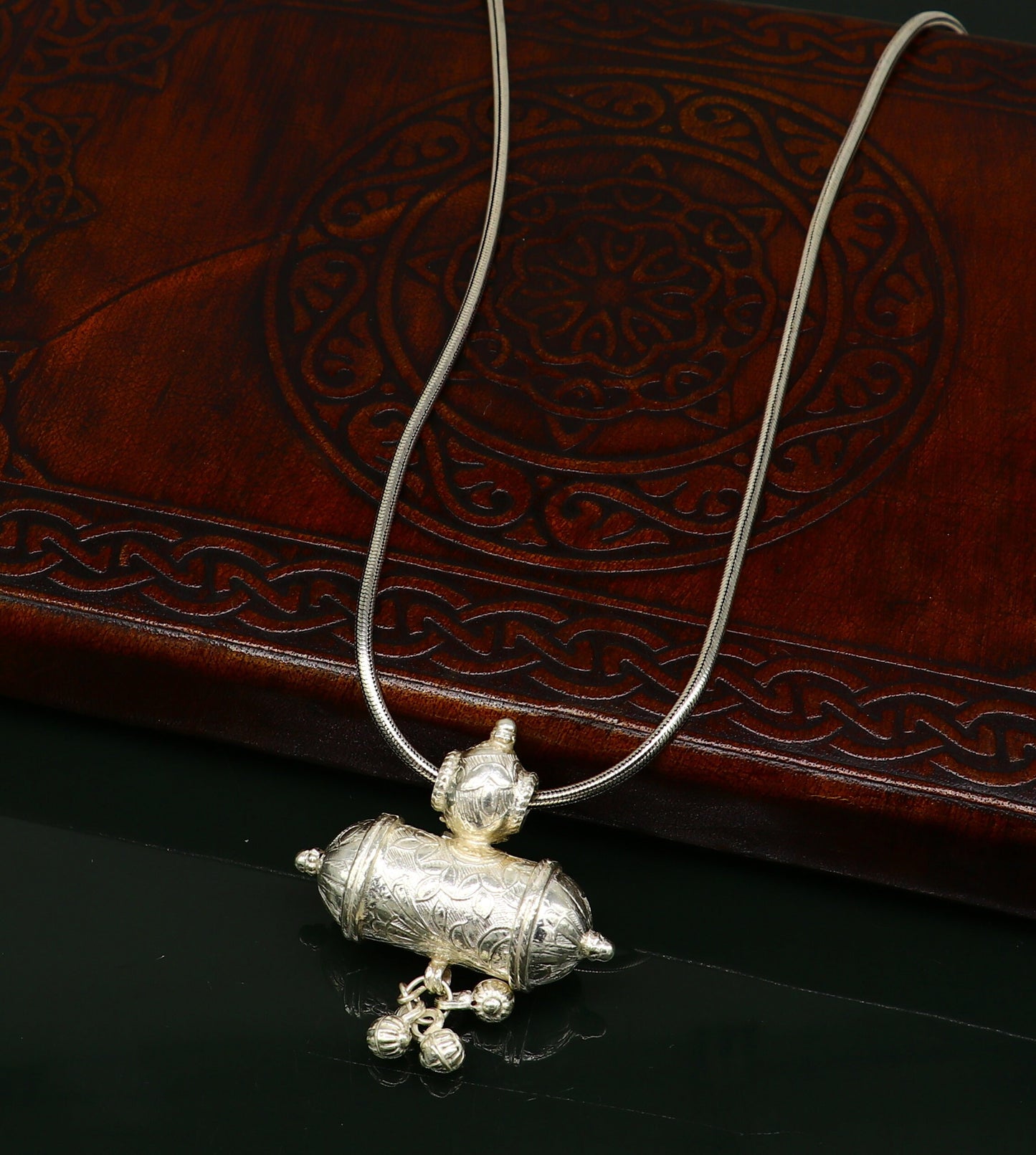 Vintage design antique handmade sterling silver gorgeous amulet pendant locket fabulous customized brides collection pendant ssp642 - TRIBAL ORNAMENTS