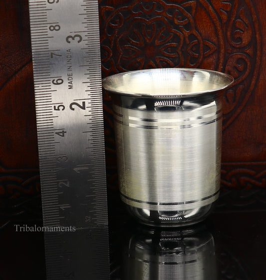 999 fine silver handmade vessel, water/milk Glass tumbler, silver flask, baby kids silver utensils stay healthy water milk cup sv229 - TRIBAL ORNAMENTS