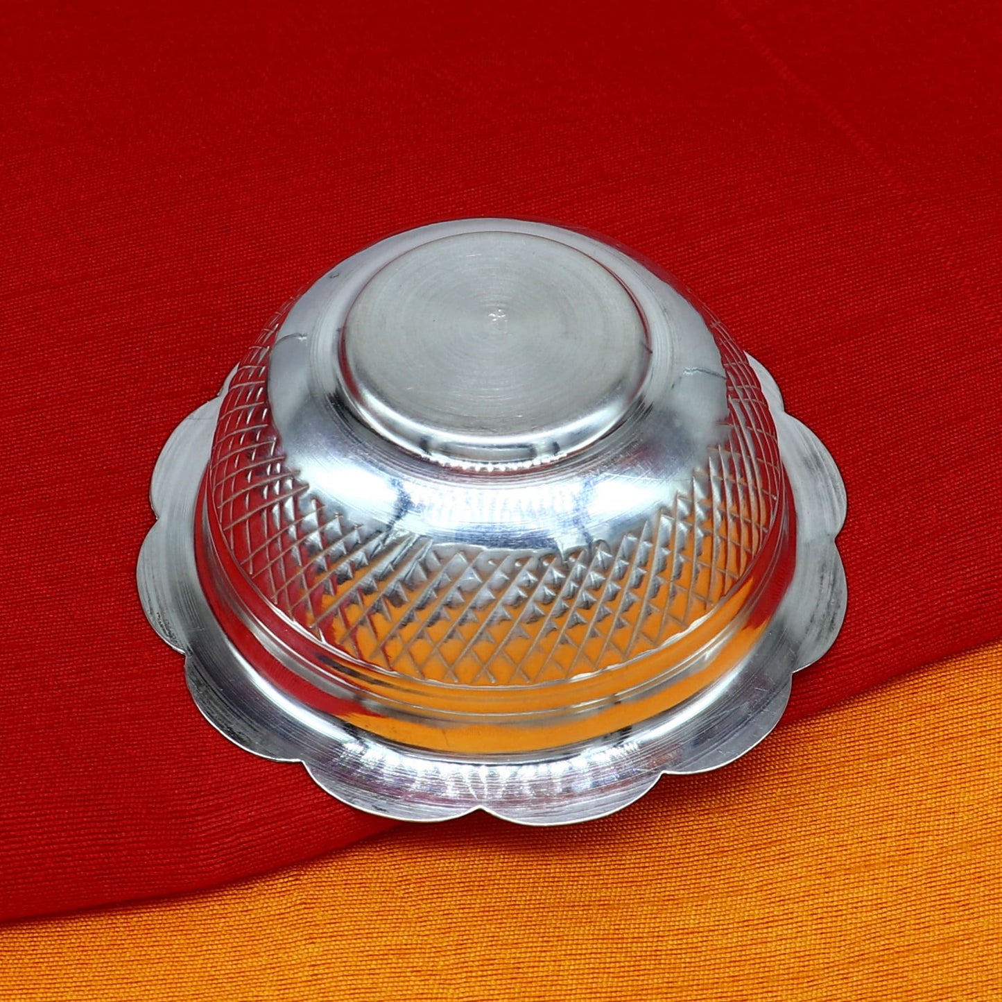 999 fine silver exclusive handcrafted work light weight baby bowl, puja utensils, silver article, silver utensils, silver vessel baby sv208 - TRIBAL ORNAMENTS