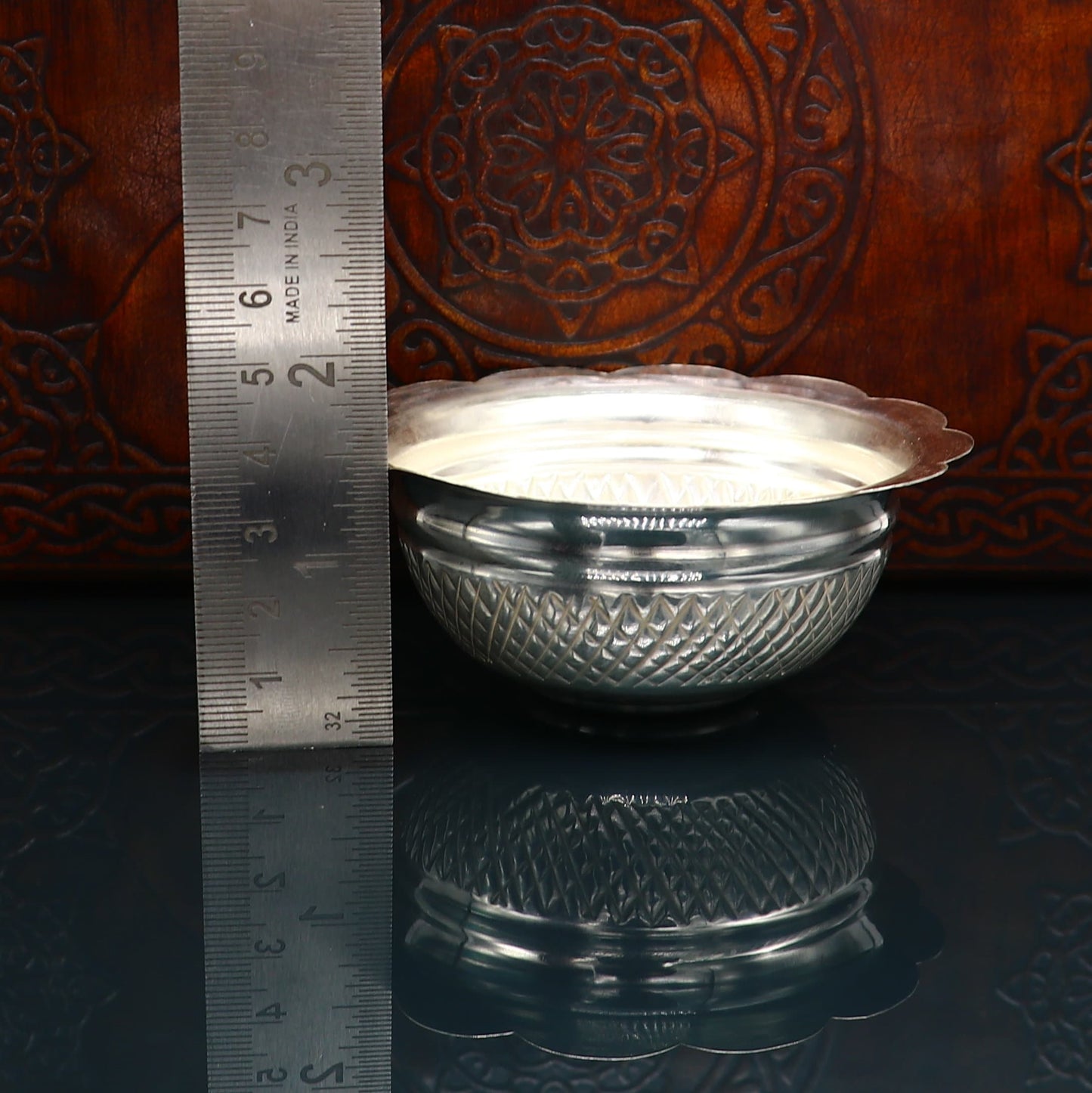 999 fine silver exclusive handcrafted work light weight baby bowl, puja utensils, silver article, silver utensils, silver vessel baby sv208 - TRIBAL ORNAMENTS