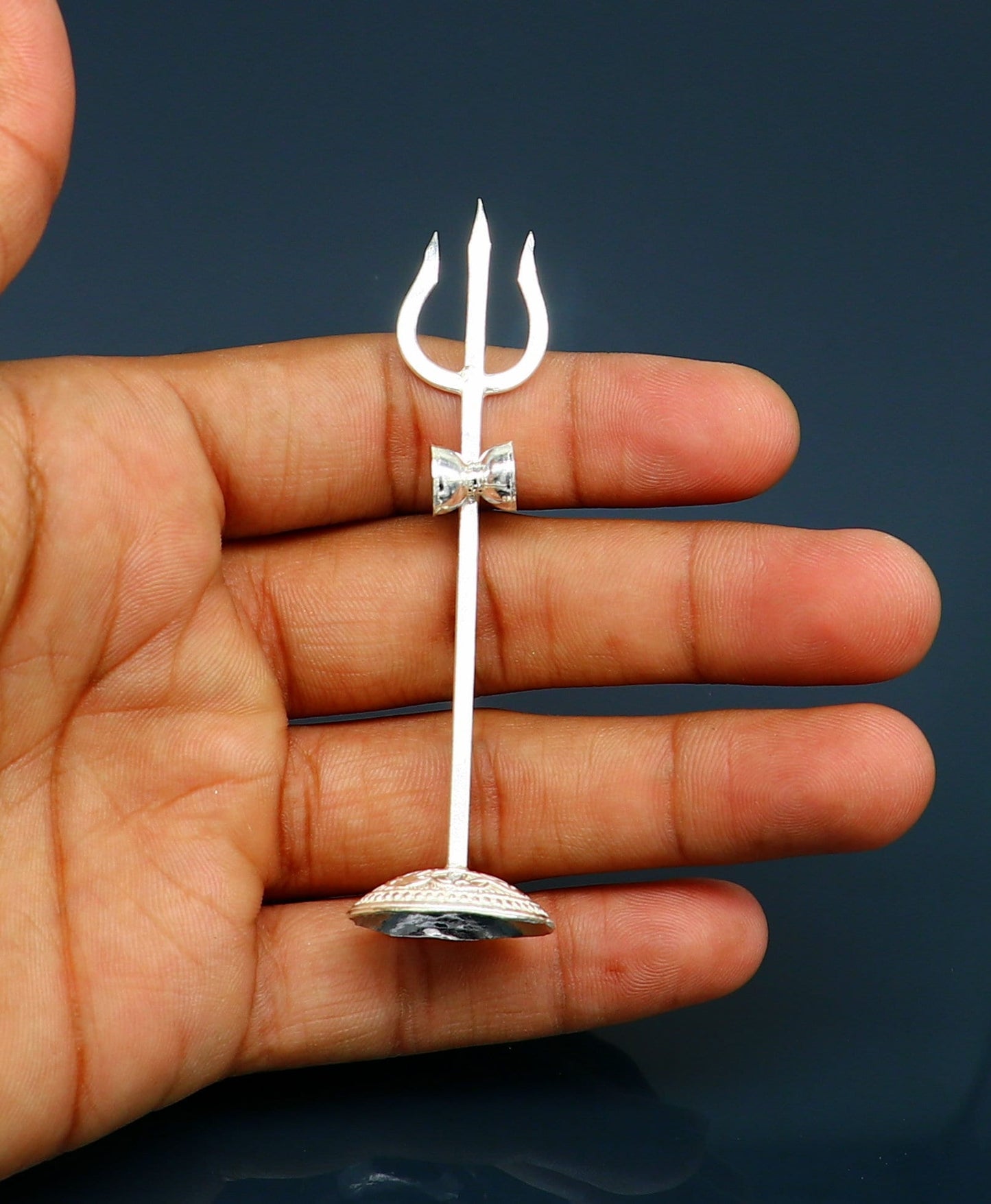 Divine Lord shiva Trident, Solid sterling silver Trishul puja article utensils, goddess trishul trident , god accessories from india su341 - TRIBAL ORNAMENTS