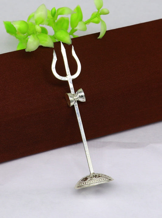 Divine Lord shiva Trident, Solid sterling silver Trishul puja article utensils, goddess trishul trident , god accessories from india su341 - TRIBAL ORNAMENTS