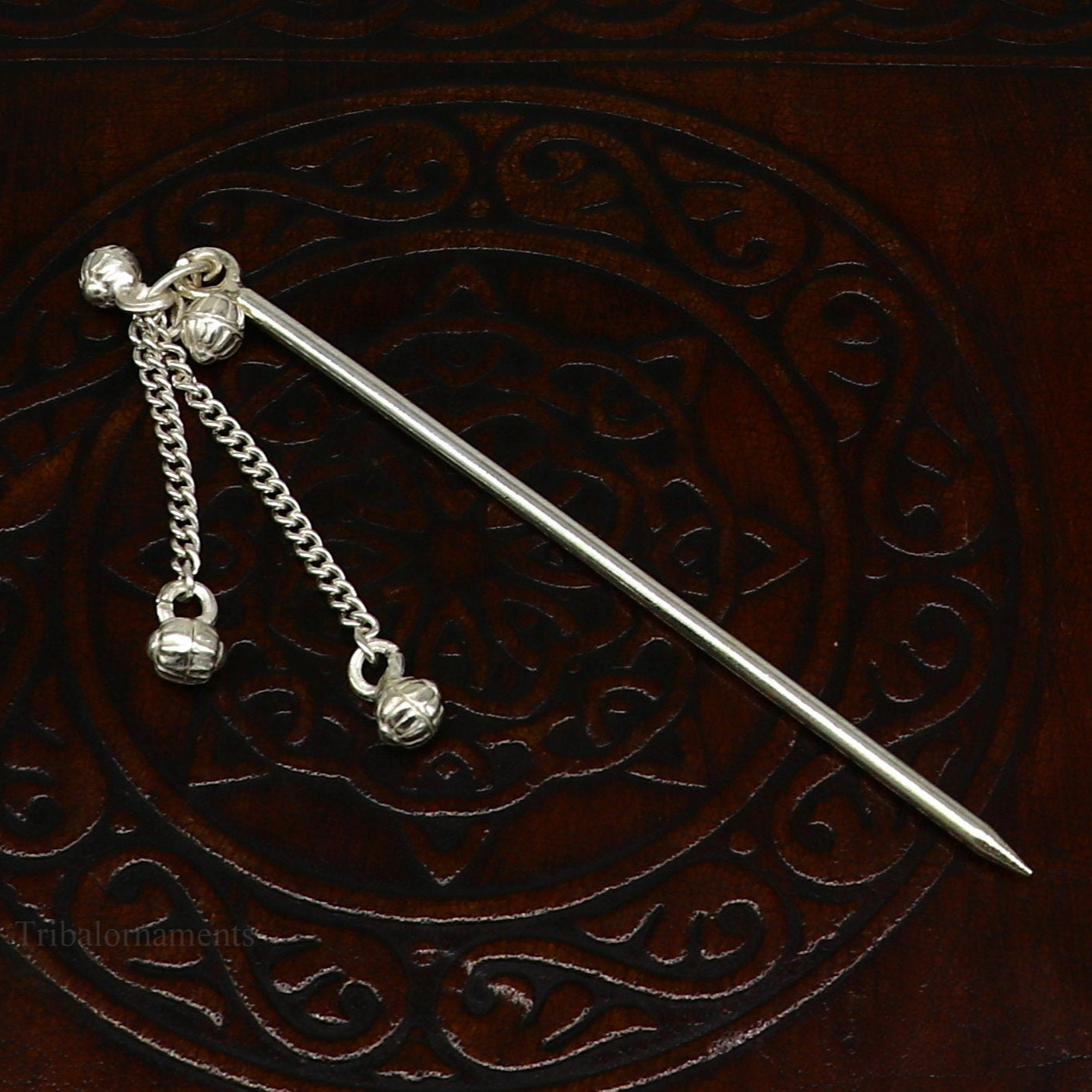 3.5 inches long handmade solid sterling silver eyeliner stick, kajal sticks, surma stick, fabulous brides vintage style gift su395 - TRIBAL ORNAMENTS